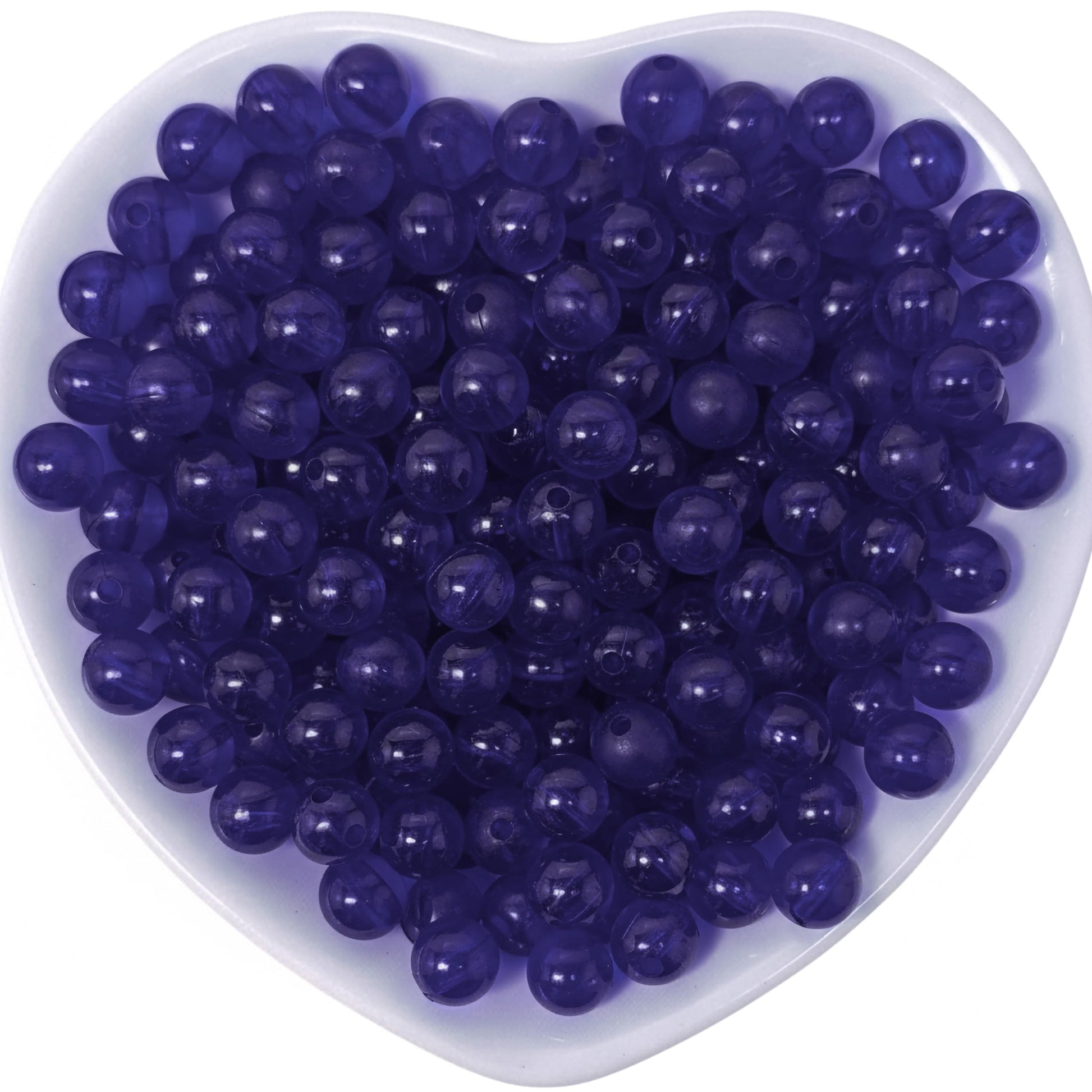 Transparent Rainbow Acrylic Beads for Jewellery Making Dark Blue product image