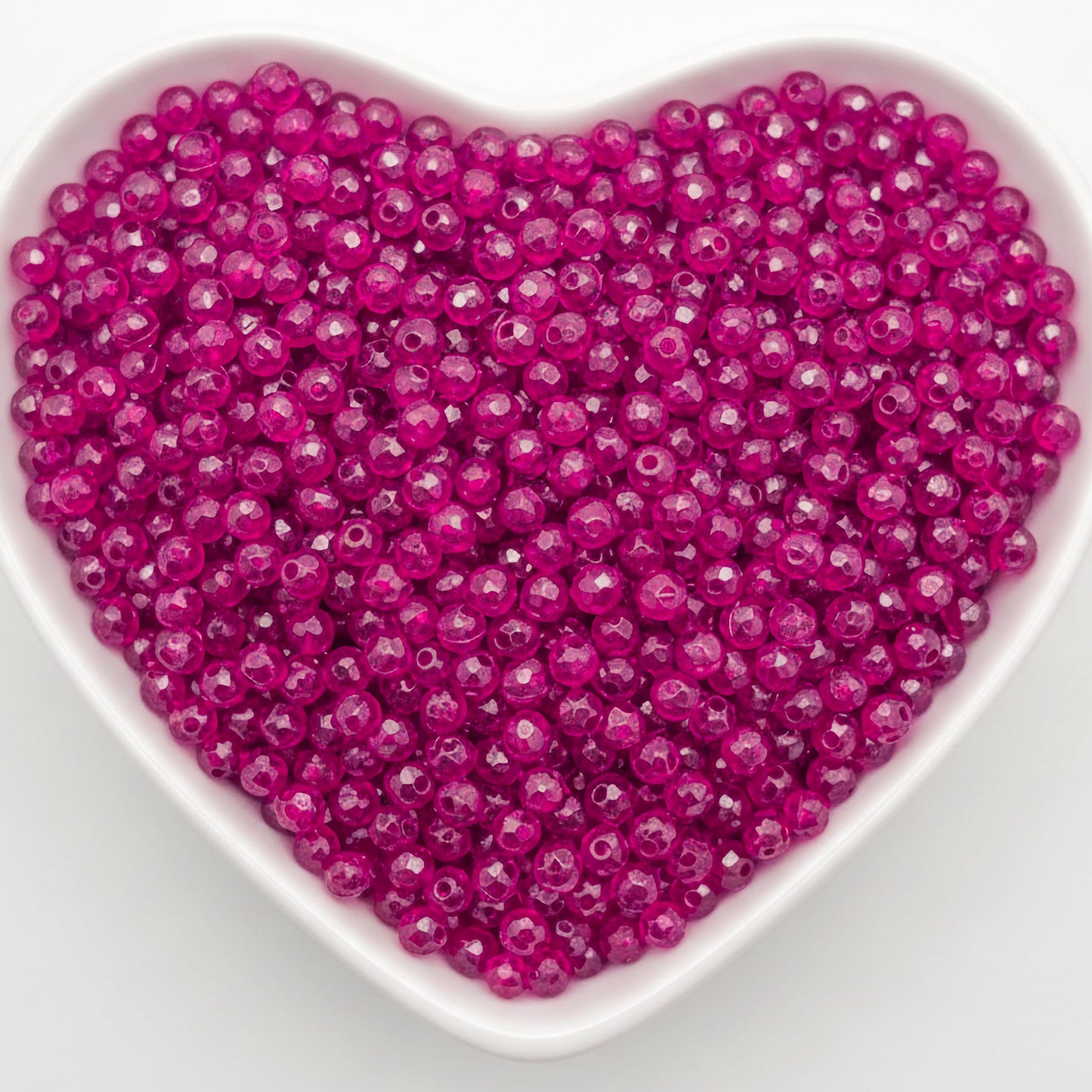 Crystal Rondelle Beads for Jewellery Making, 4mm Tyre Shape MAGENTA product image