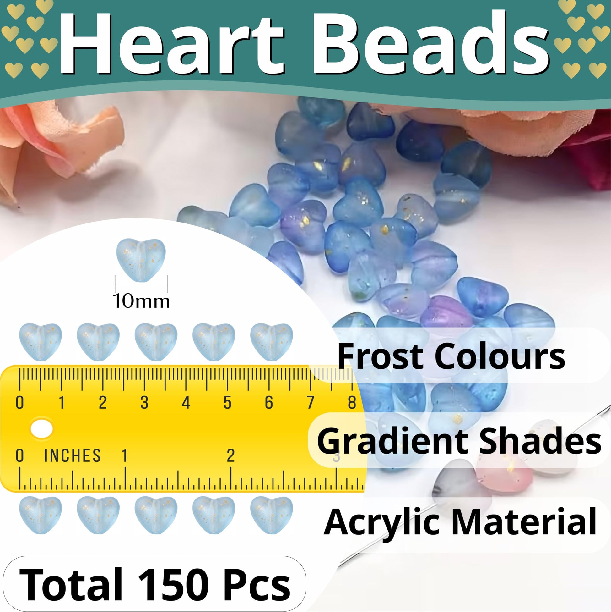 Bring neat handmade detail to phone charm craft and DIY jewelry through playful heart bead charms.