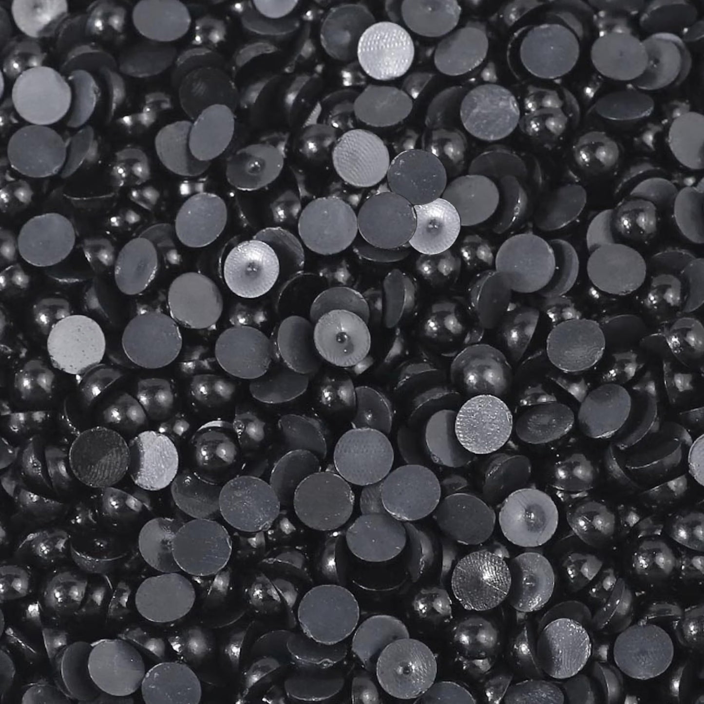 Let smooth black glue-on pearl cabochons add elegant craft accent to jewelry decoration and resin craft.