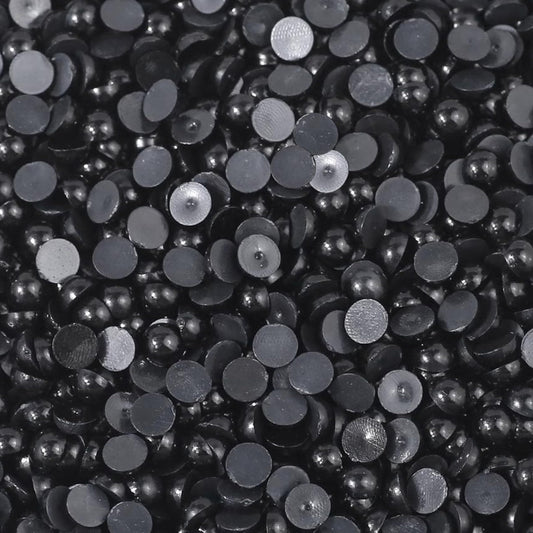 Let smooth black glue-on pearl cabochons add elegant craft accent to jewelry decoration and resin craft.