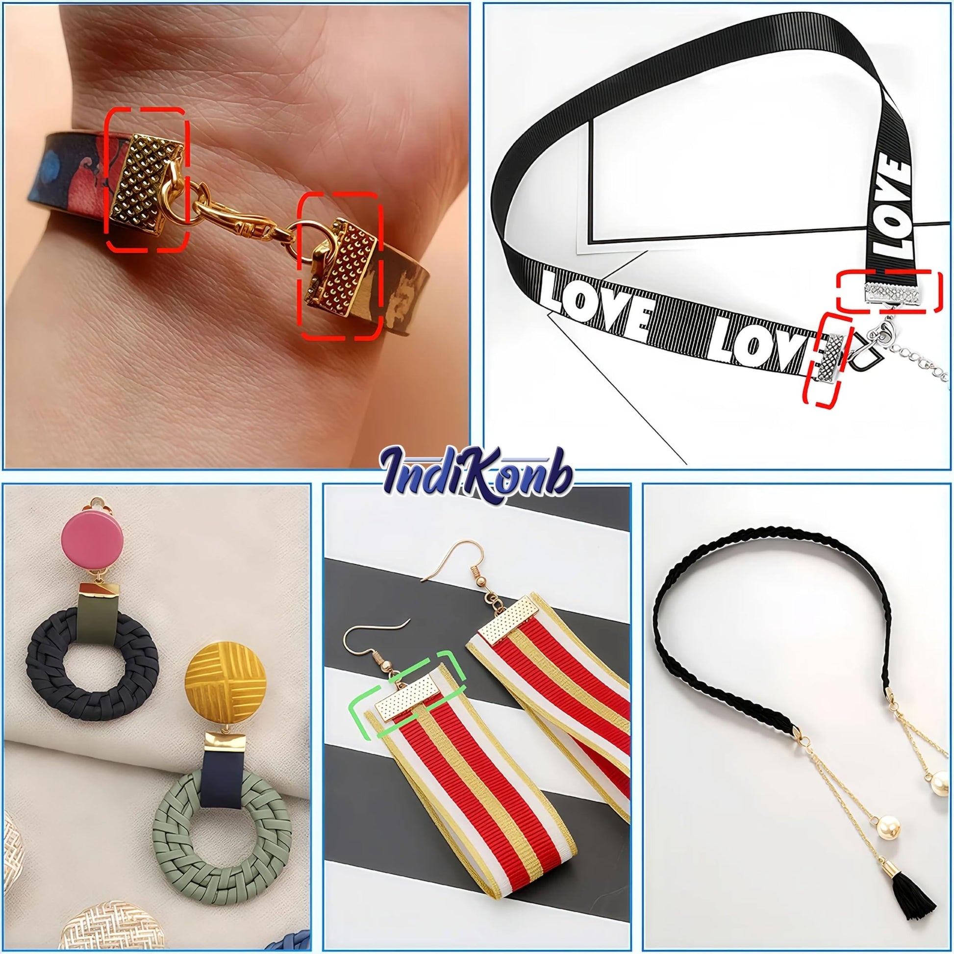 Gold 10mm jewellery making kit brings visual interest to creative bead projects with useful craft activity set, useful in gift making and DIY jewellery making.