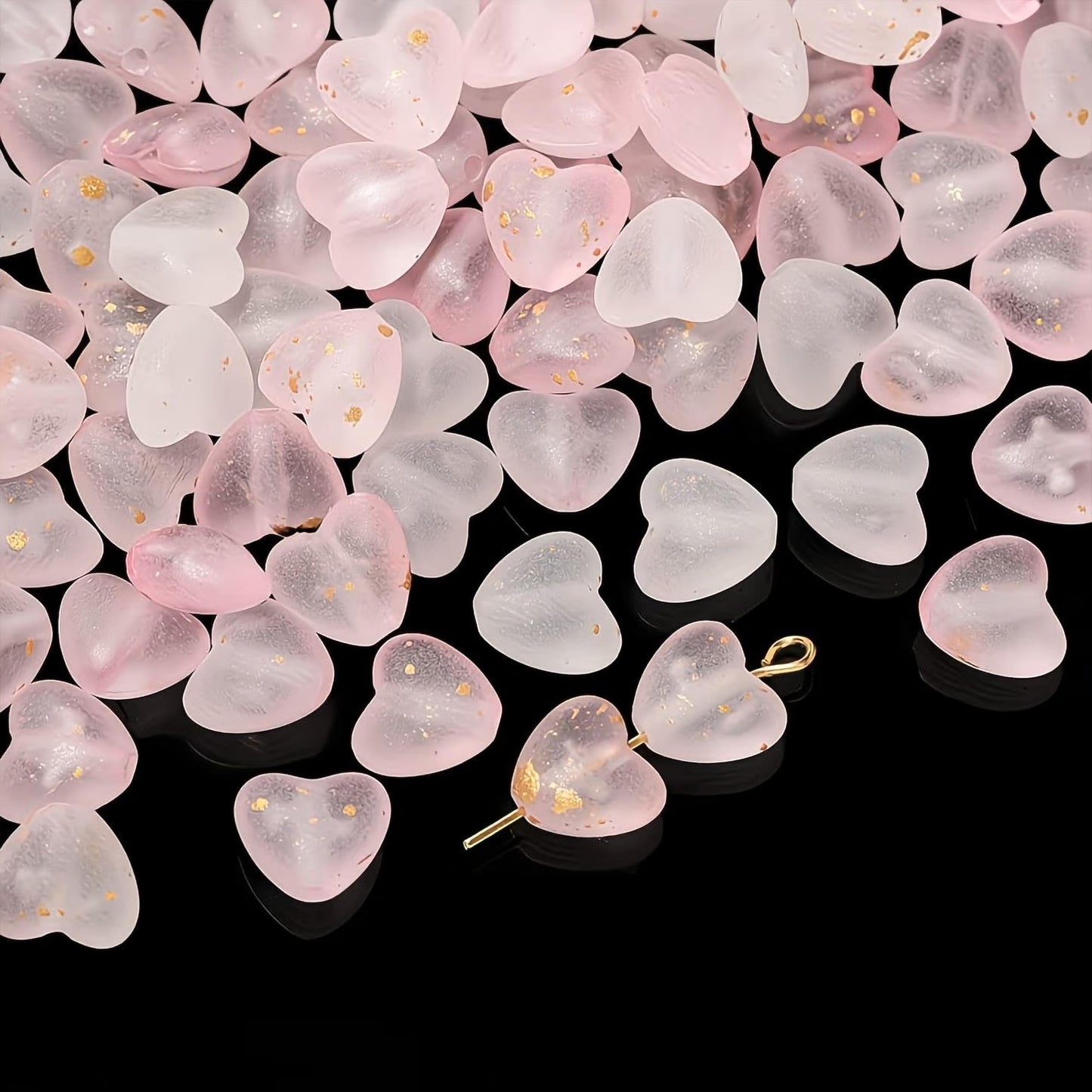 Give handmade DIY jewelry a fresh accent through playful frosted heart accents.