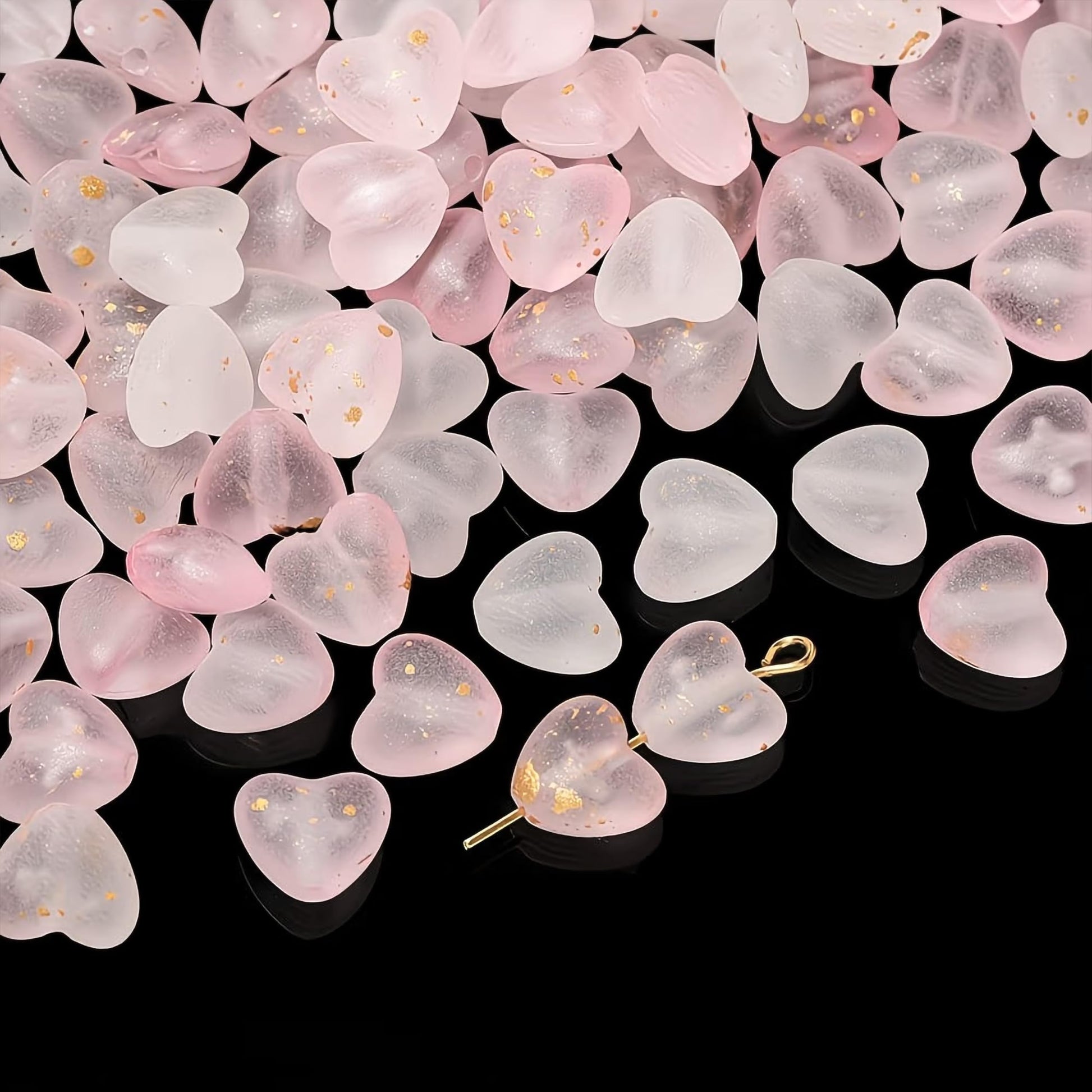 Give handmade DIY jewelry a fresh accent through playful frosted heart accents.