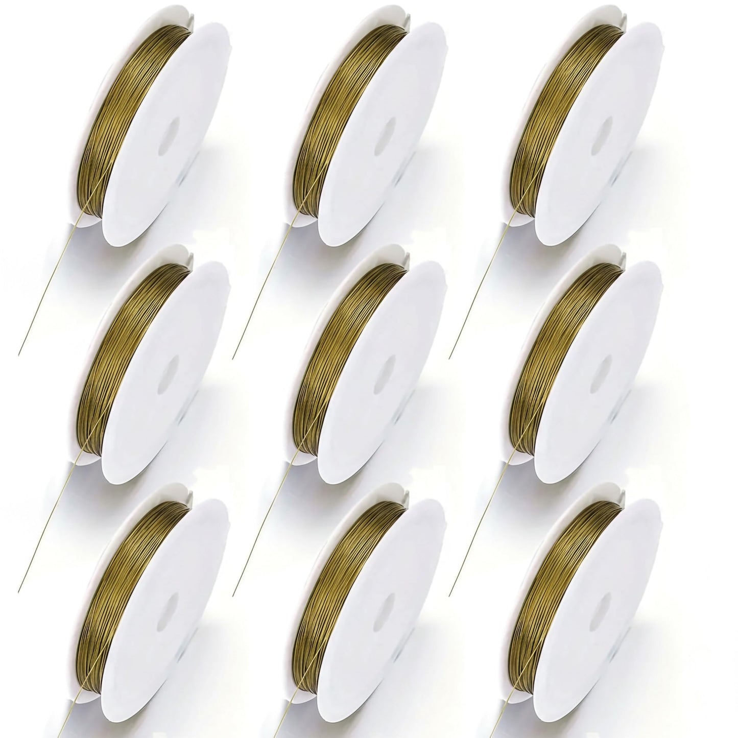 0.5mm Jewelry Wire for Craft & Flower Making, Flexible Metal Gold 9Pcs product image