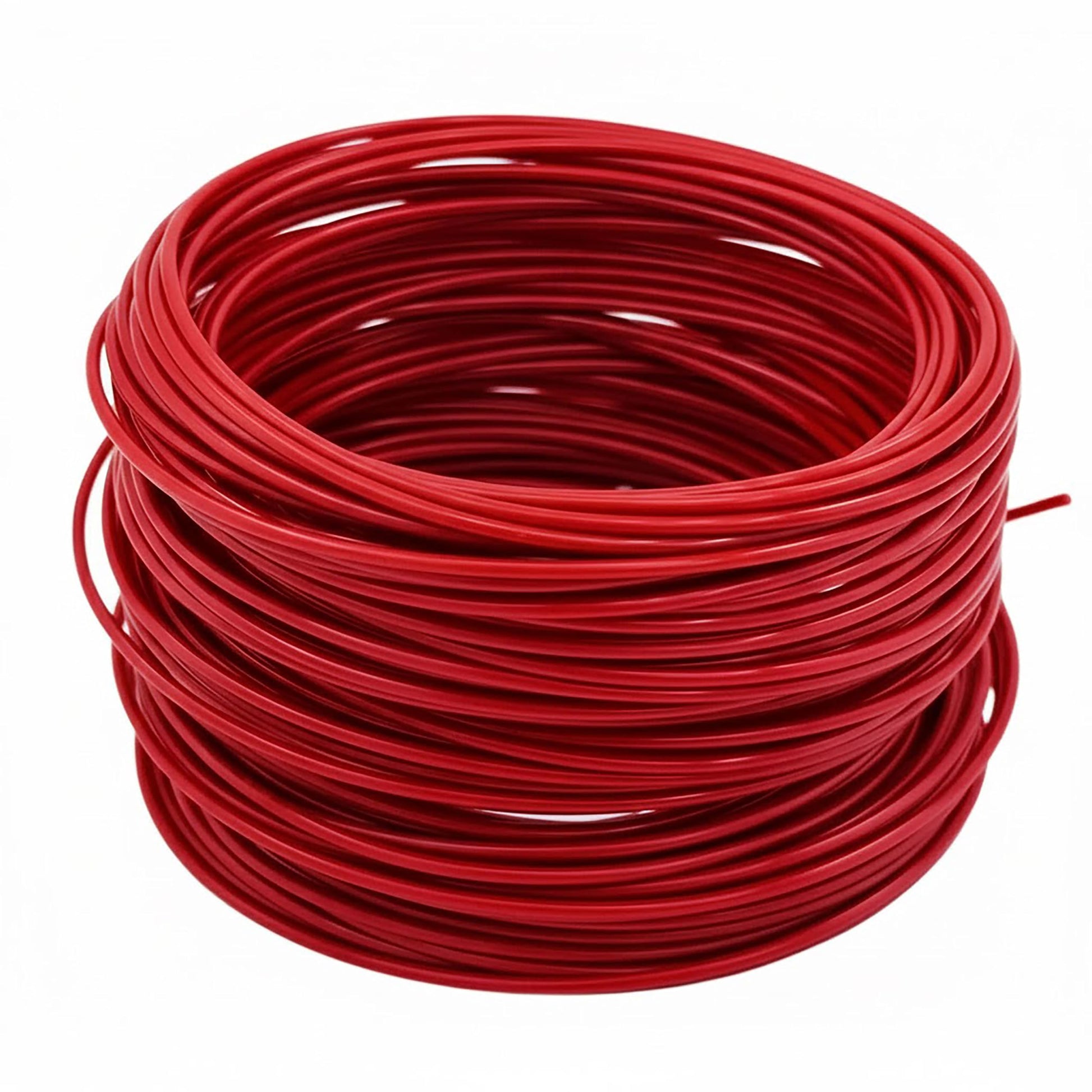 Practical look makes red 25m 25m craft wire or cord stand out in bead threading, jewellery making and craft binding.