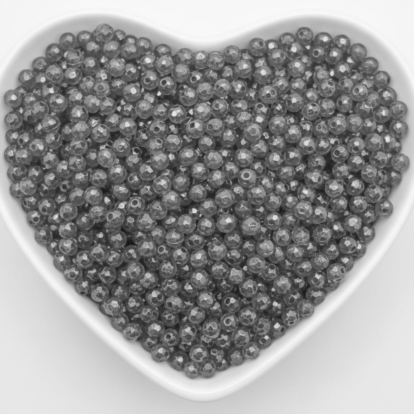 Crystal Rondelle Beads for Jewellery Making, 4mm Tyre Shape GREY product image