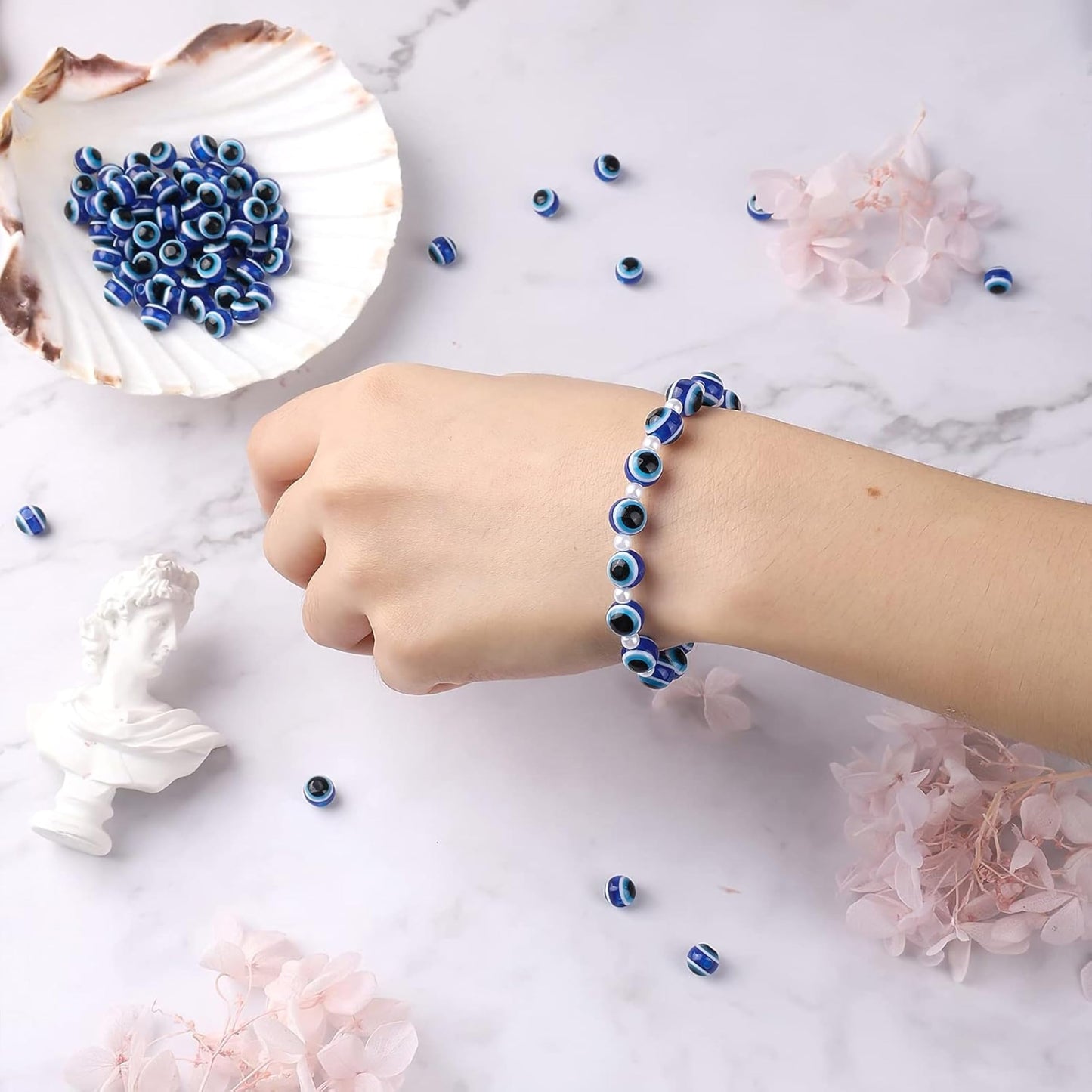 Evil Eye Beads Kit for Bracelet Making and Jewellery Craft Multicolour image 5