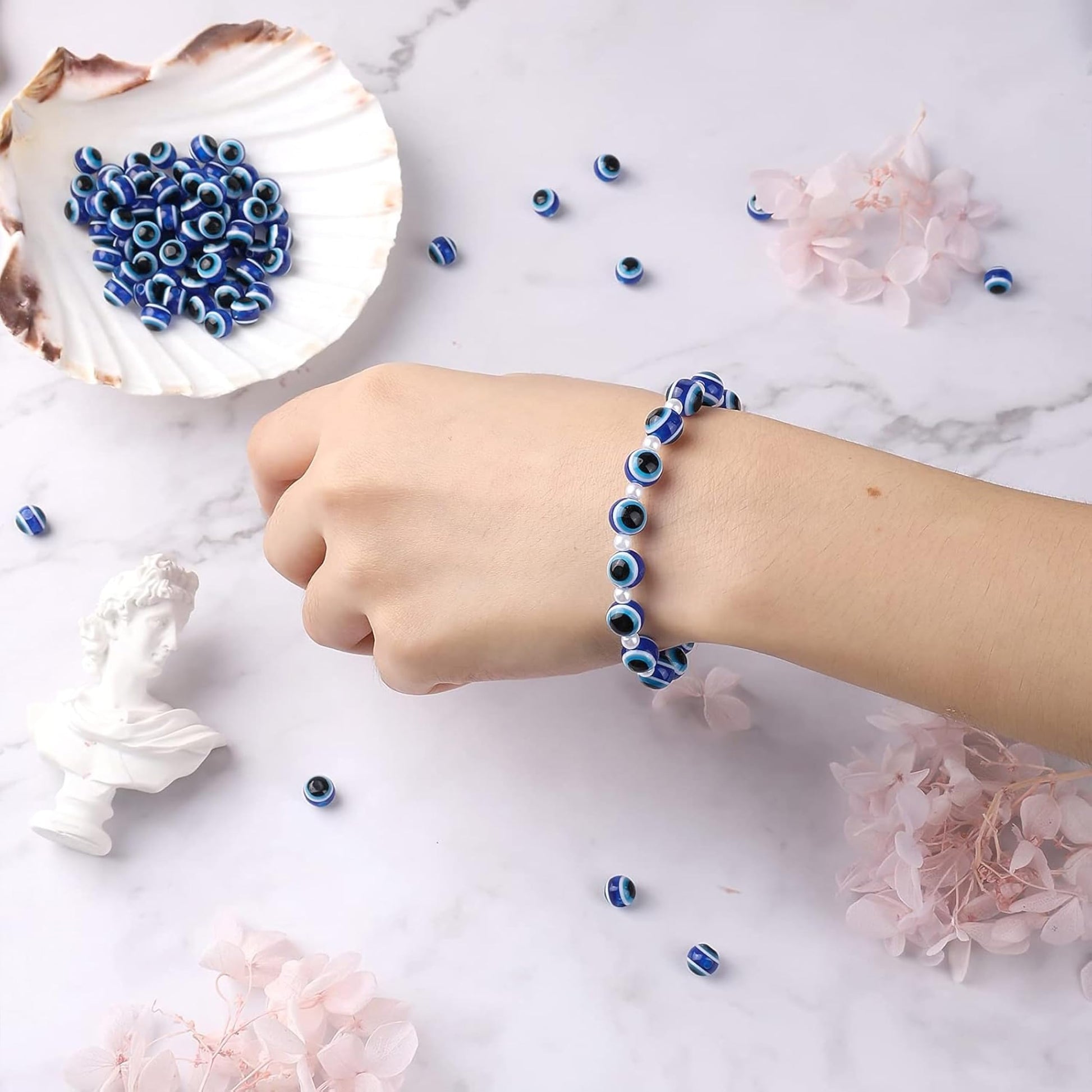 Evil Eye Beads Kit for Bracelet Making and Jewellery Craft Multicolour image 5