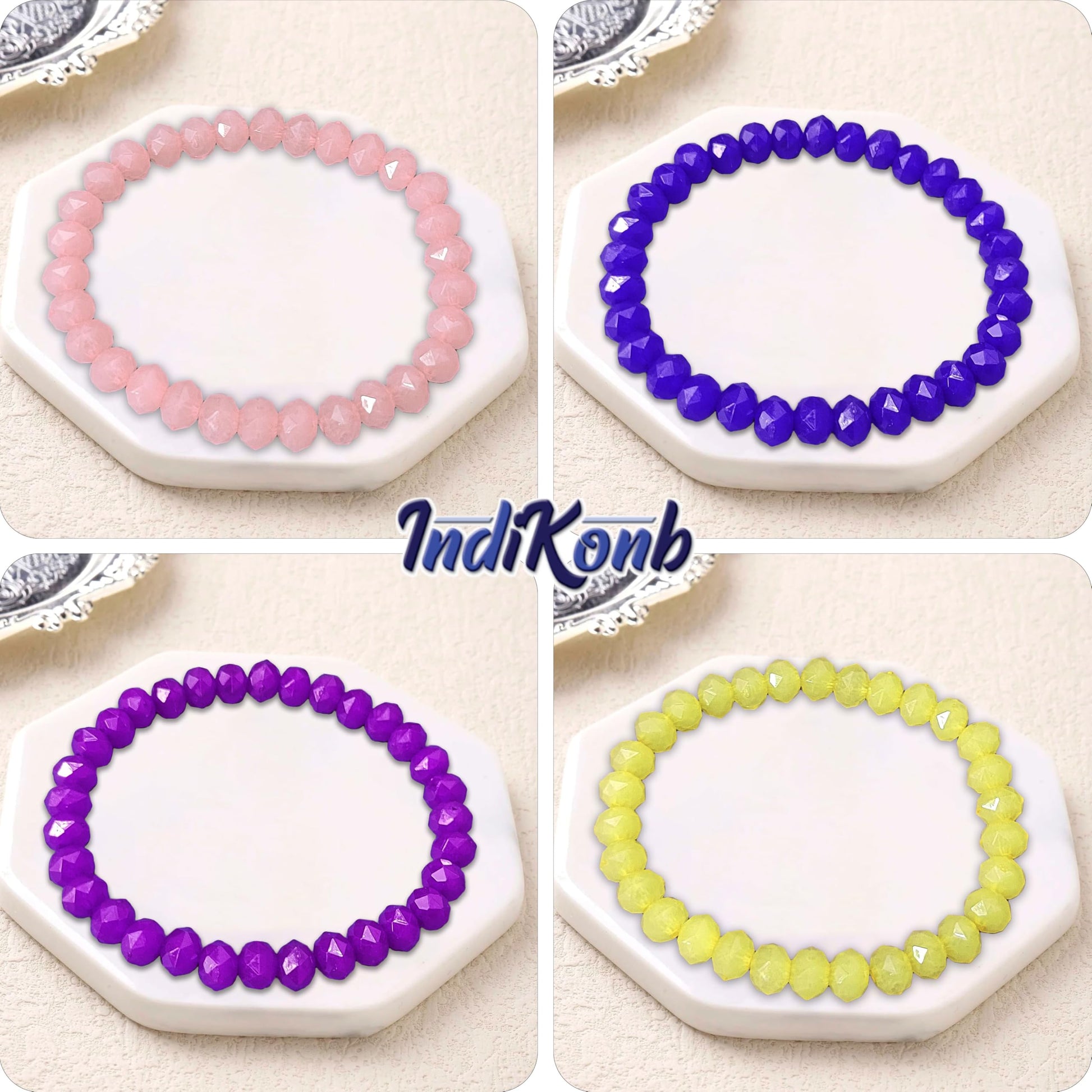Multicolour 4mm beads fit into beading craft without making the design feel heavy.