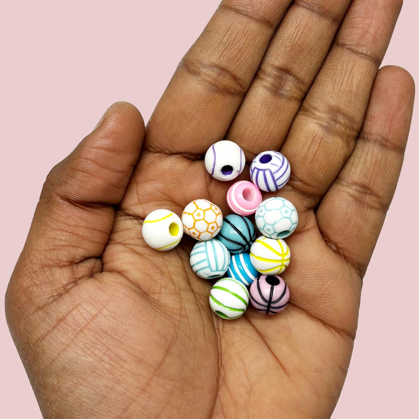 Multicolor Sports Ball Beads Kit, Colorful Acrylic Multicolour 2 image 6