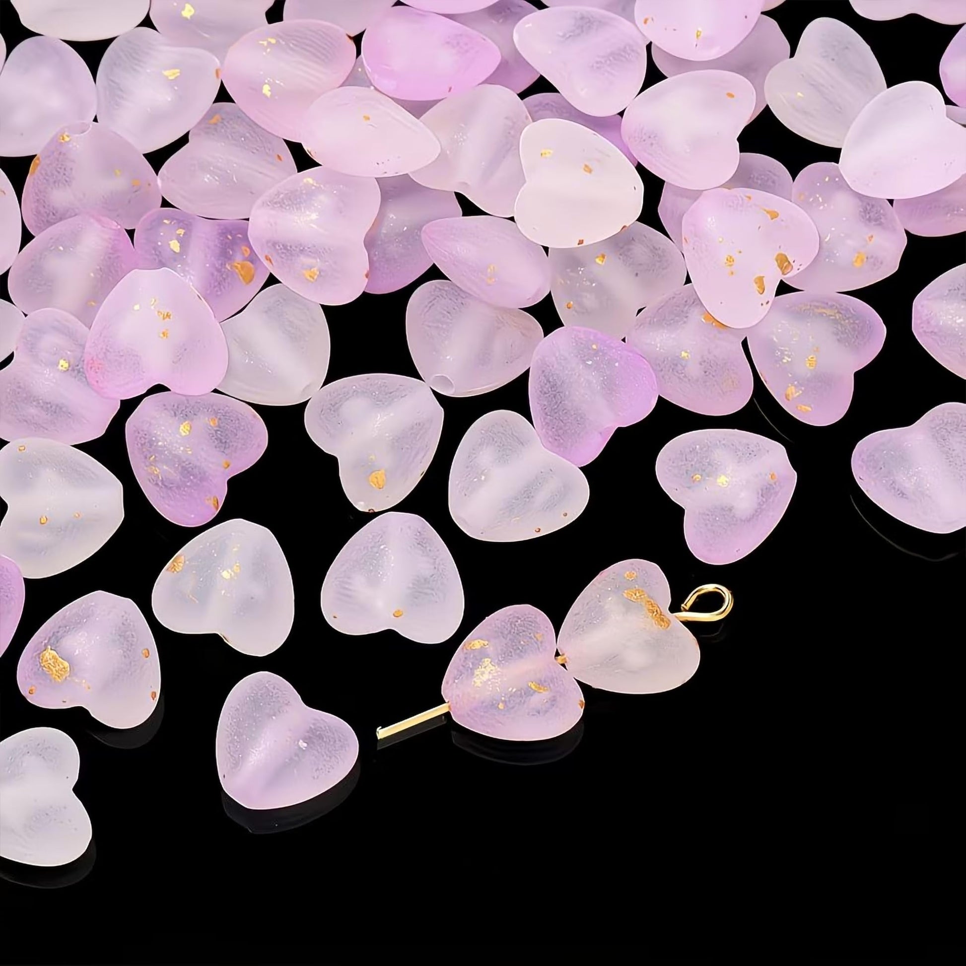 Create detailed DIY jewelry and cute accessory projects using playful heart bead charms.