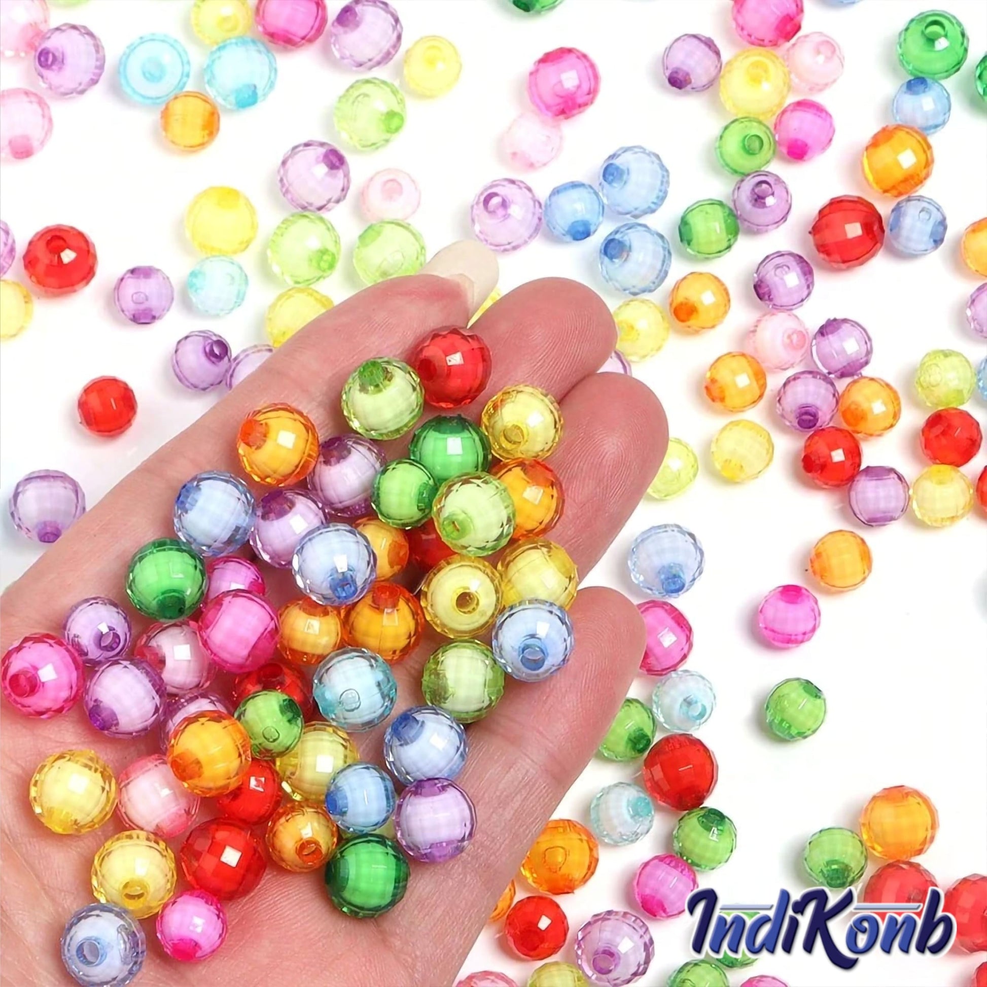 For neat results in bracelet making, necklace making and DIY jewellery projects, multicolour and pearl 8mm beads are a useful detail.