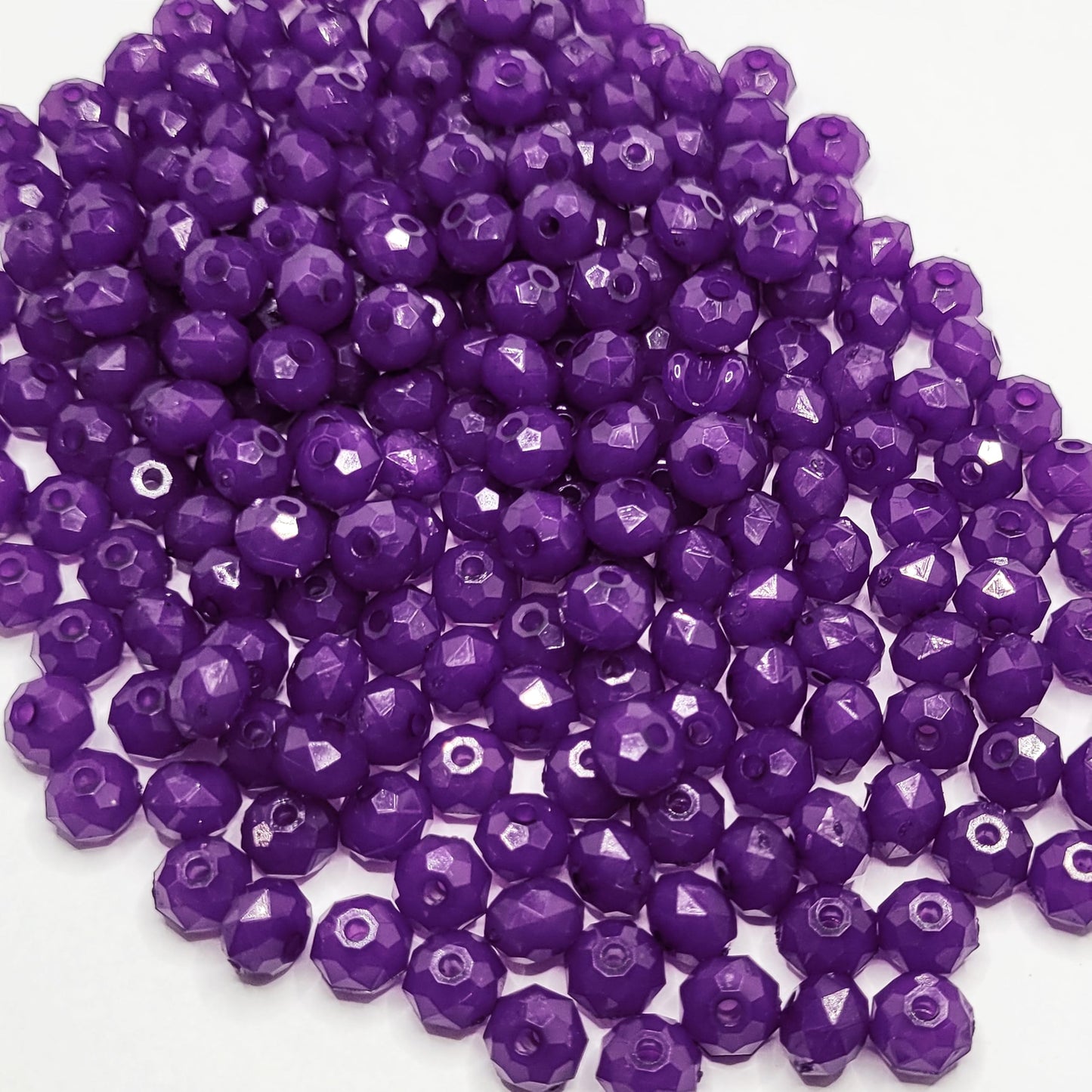 Bracelet making, necklace making and DIY jewellery projects benefits from purple 8mm beads and clean decorative look.