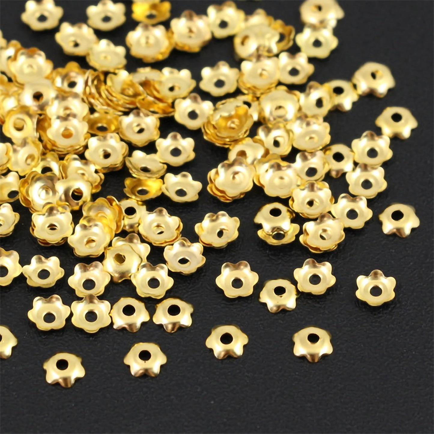 Use these jewelry-ready latkan finishing caps to make bead jewelry feel more finished.