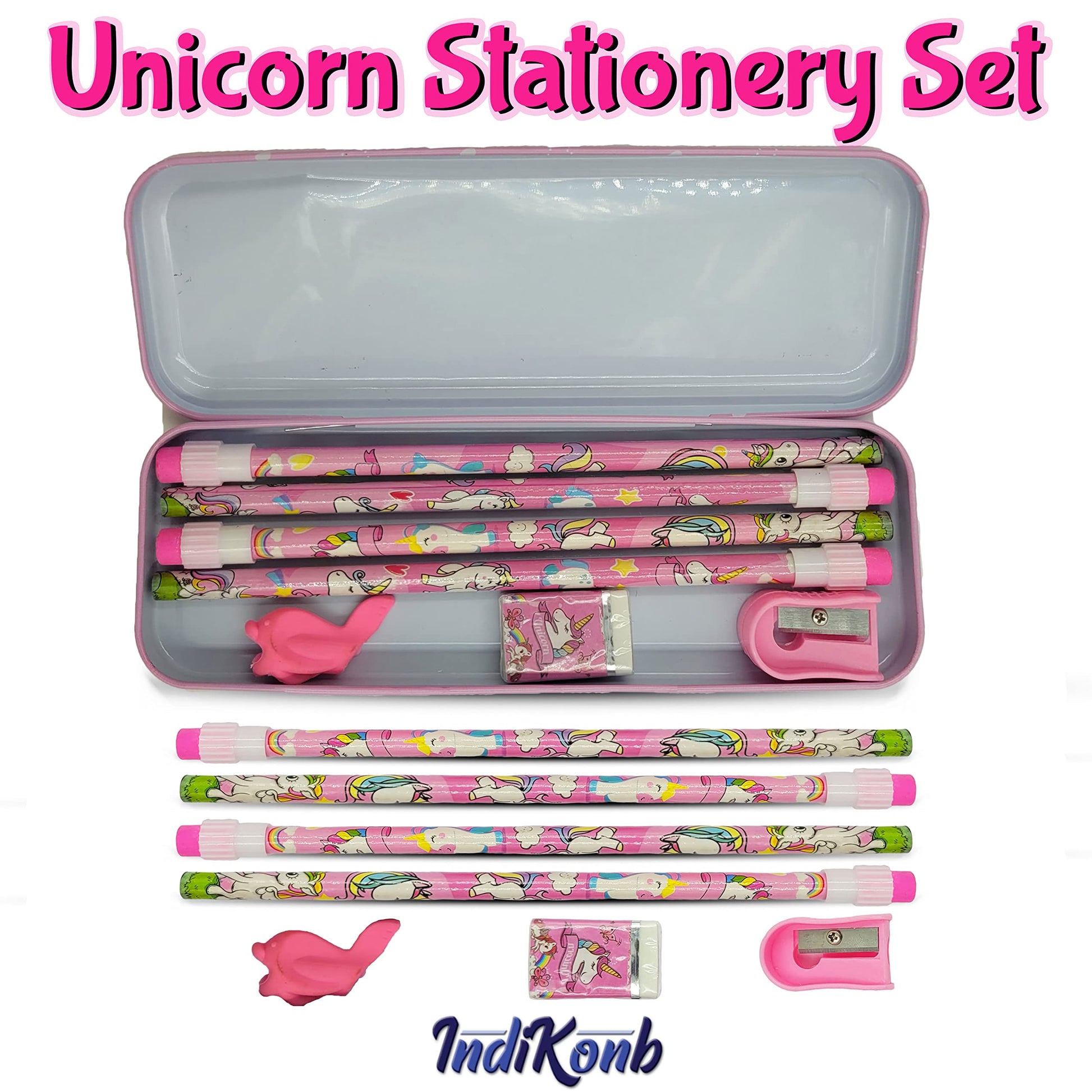 When gift making needs a modern accessory look and a playful handmade result, unicorn unicorn and birthday art and craft kit works well.