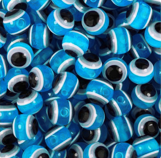 A balanced detail for bracelet making, necklace making and DIY jewellery projects, blue and multicolour 5mm beads offer a clean decorative look.