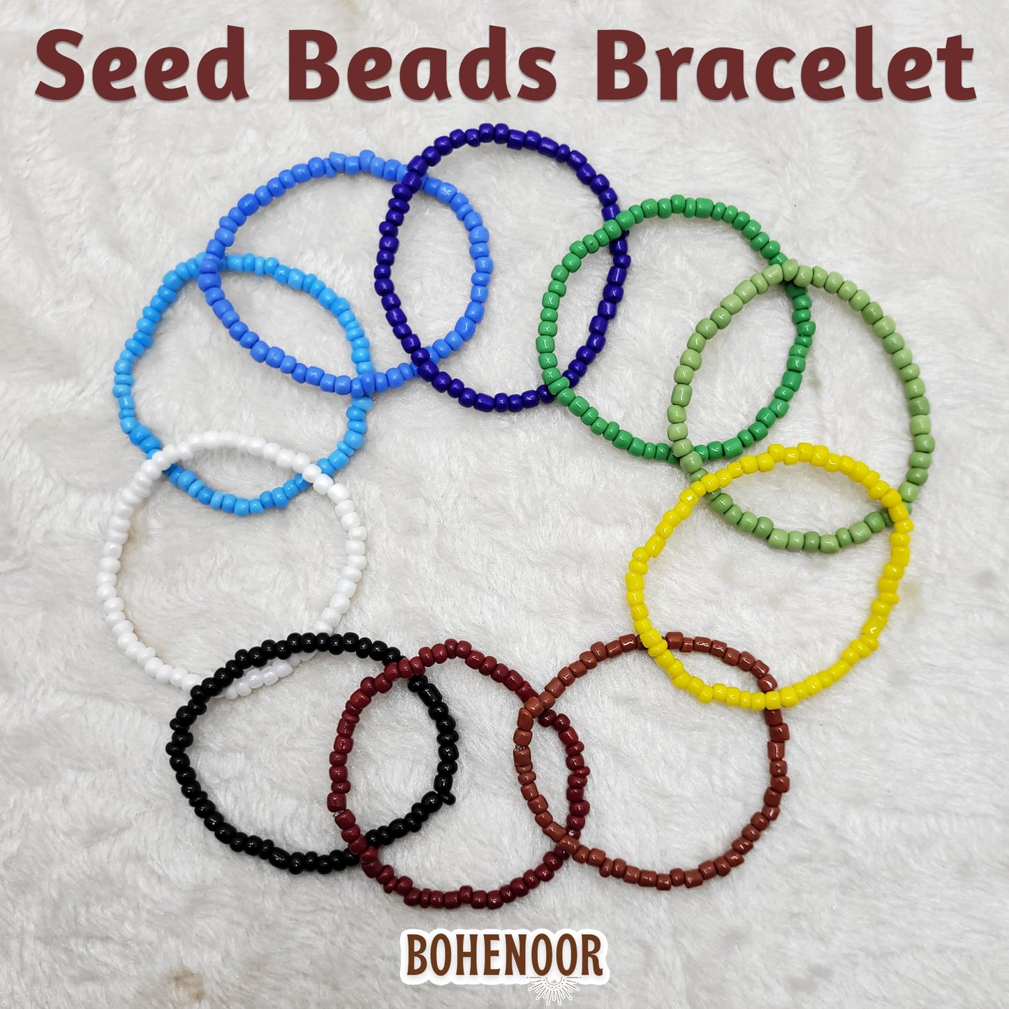 For neat results in festive outfits, multicolour glass and elastic bracelet is a useful detail.