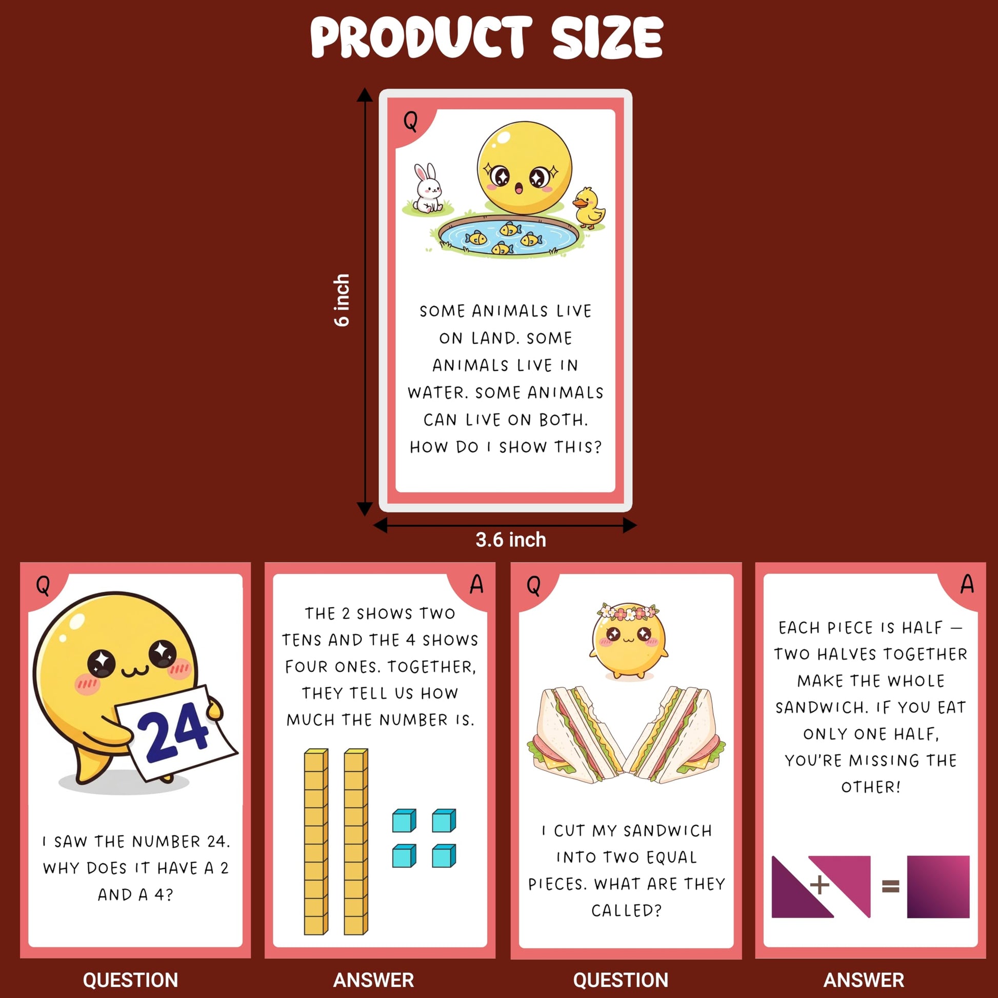 Multi-color Mathematics Flash Cards for Kids Set Paper. Additional product image showing more details of the craft product.