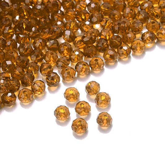 Use brown and transparent 6mm and 90 grams beads to finish bracelet making, necklace making and DIY jewellery projects with a clean decorative look.