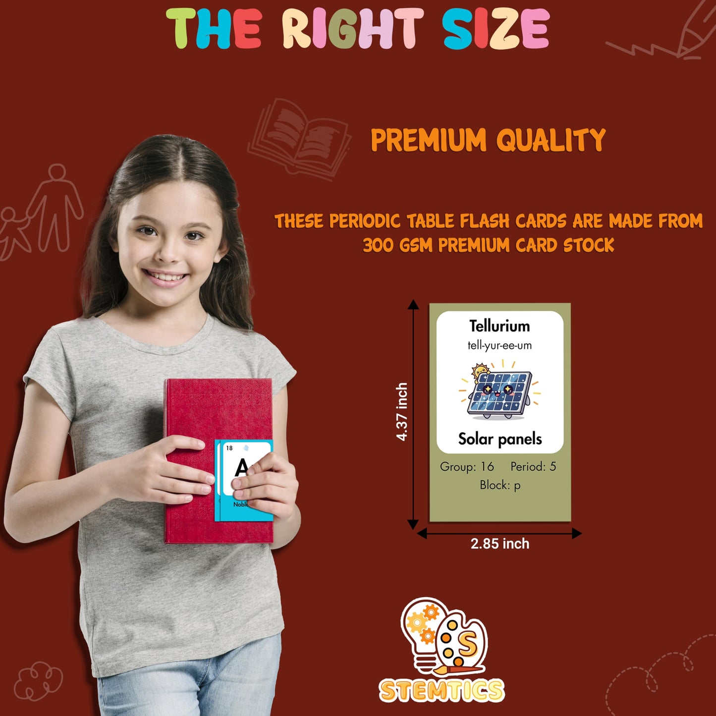 Multi-color Element Explorer Chemistry Elements Period Table Flash Cards Paper. Additional product image showing more details of the craft product.