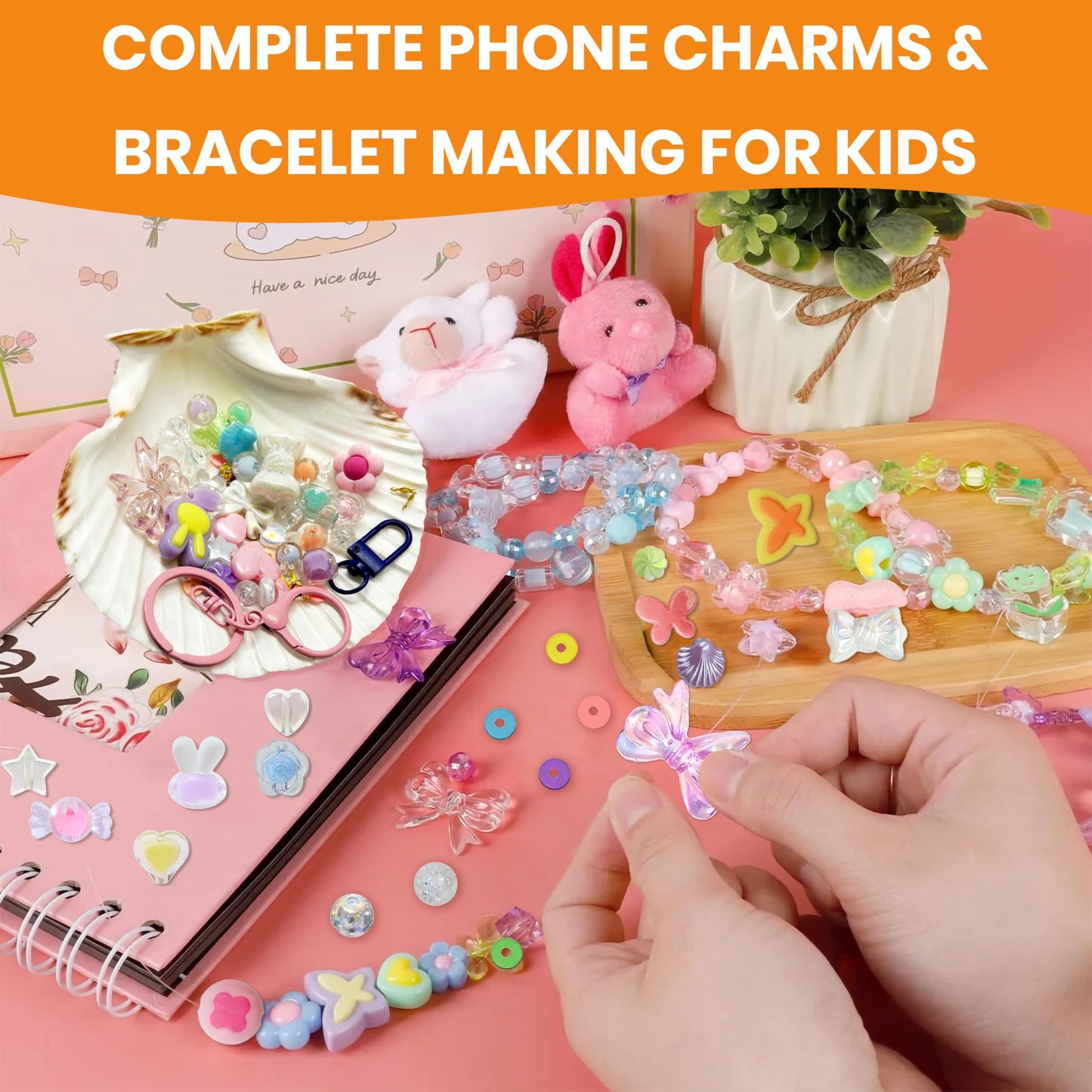 DIY Phone Charm Making Kit, Lucky Scoop Beads Set, Includes MULTICOLOUR 03 image 4