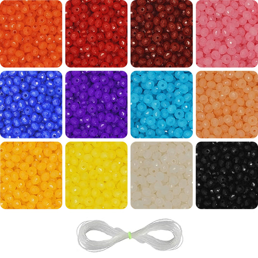 Multicolour 4mm beads help add a clean decorative look to bracelet making, necklace making and DIY jewellery projects.
