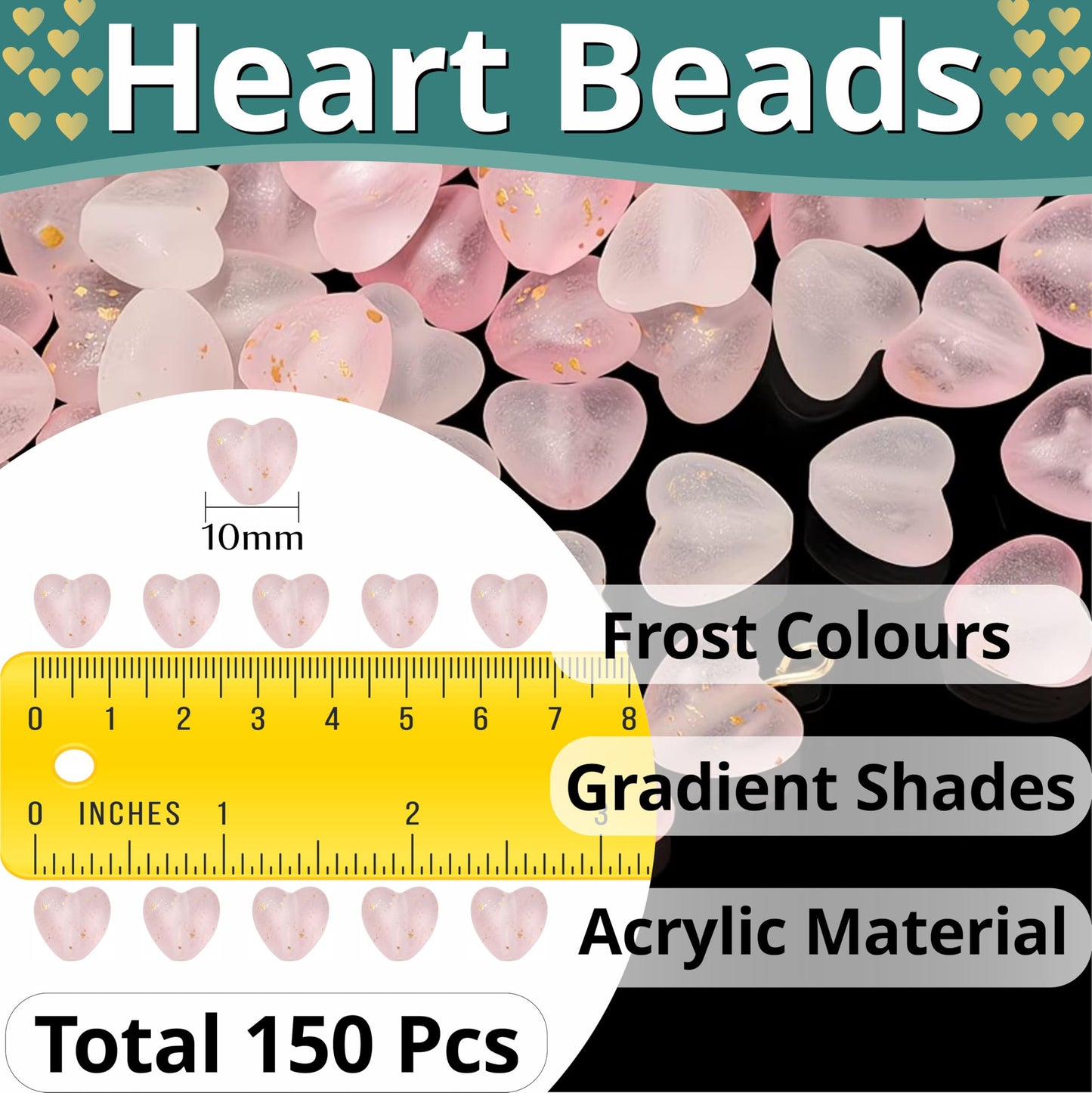 Make phone charm craft feel complete with pink foil phone charm beads for DIY jewelry.