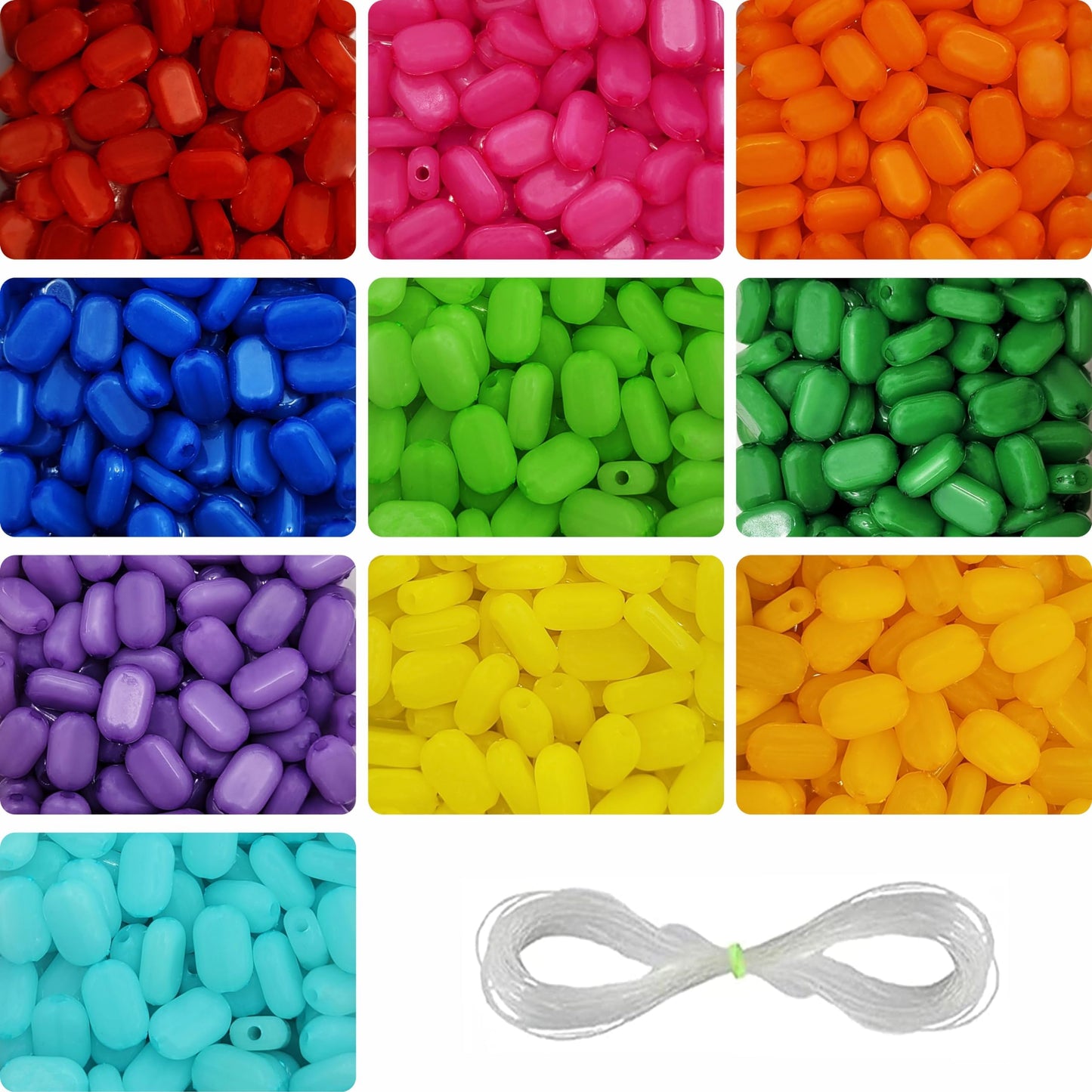 Use multicolour 10mm and 7mm beads for bracelet making, necklace making and DIY jewellery projects when the design needs a clean decorative look.