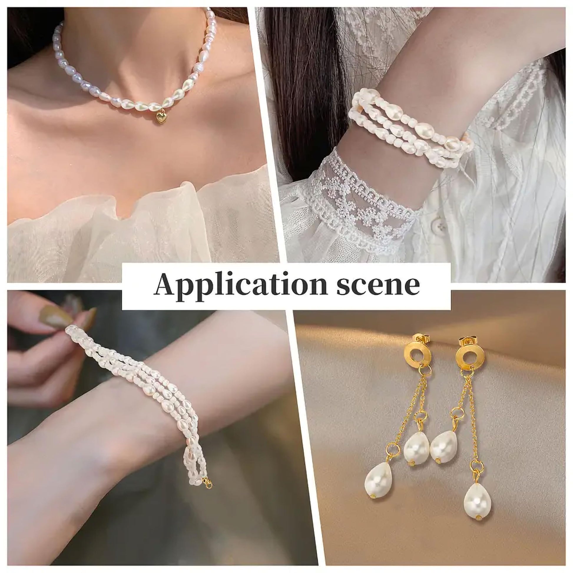 The look of offwhite 8x11mm and 90 gm beads suits handmade accessories and bracelet making, especially for projects a neat clean decorative finish.