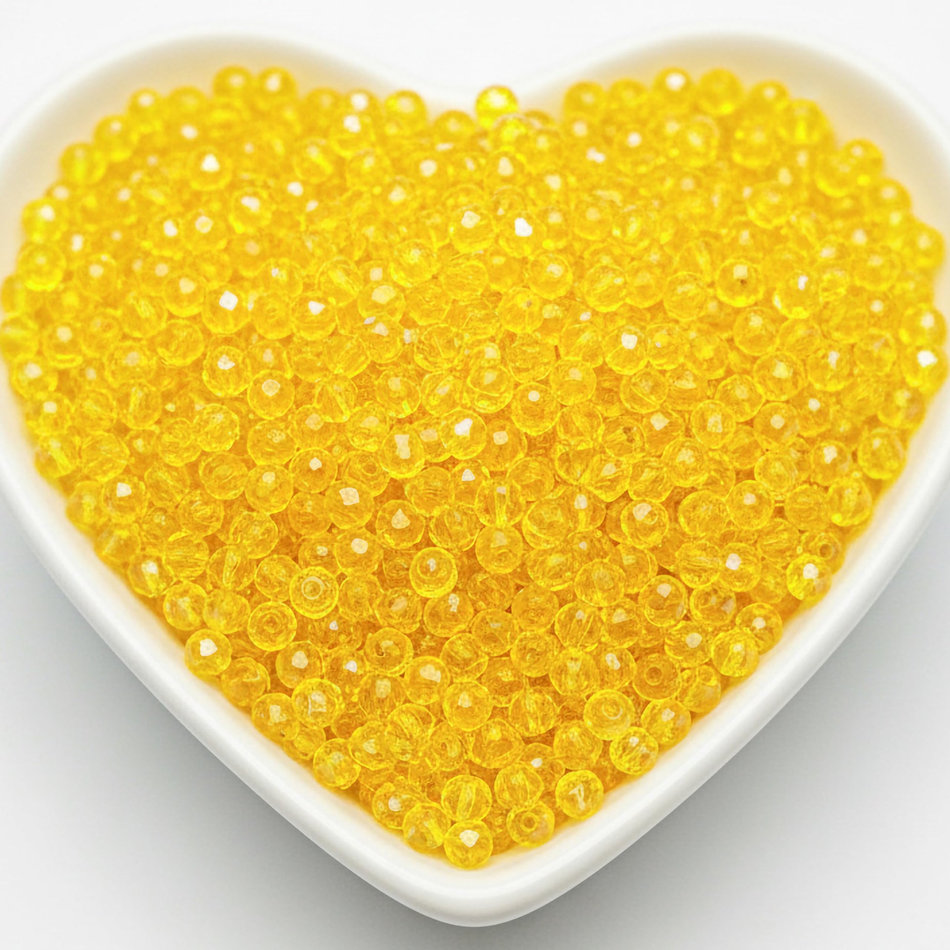 Crystal Rondelle Beads for Jewellery Making, 4mm Tyre Shape YELLOW product image