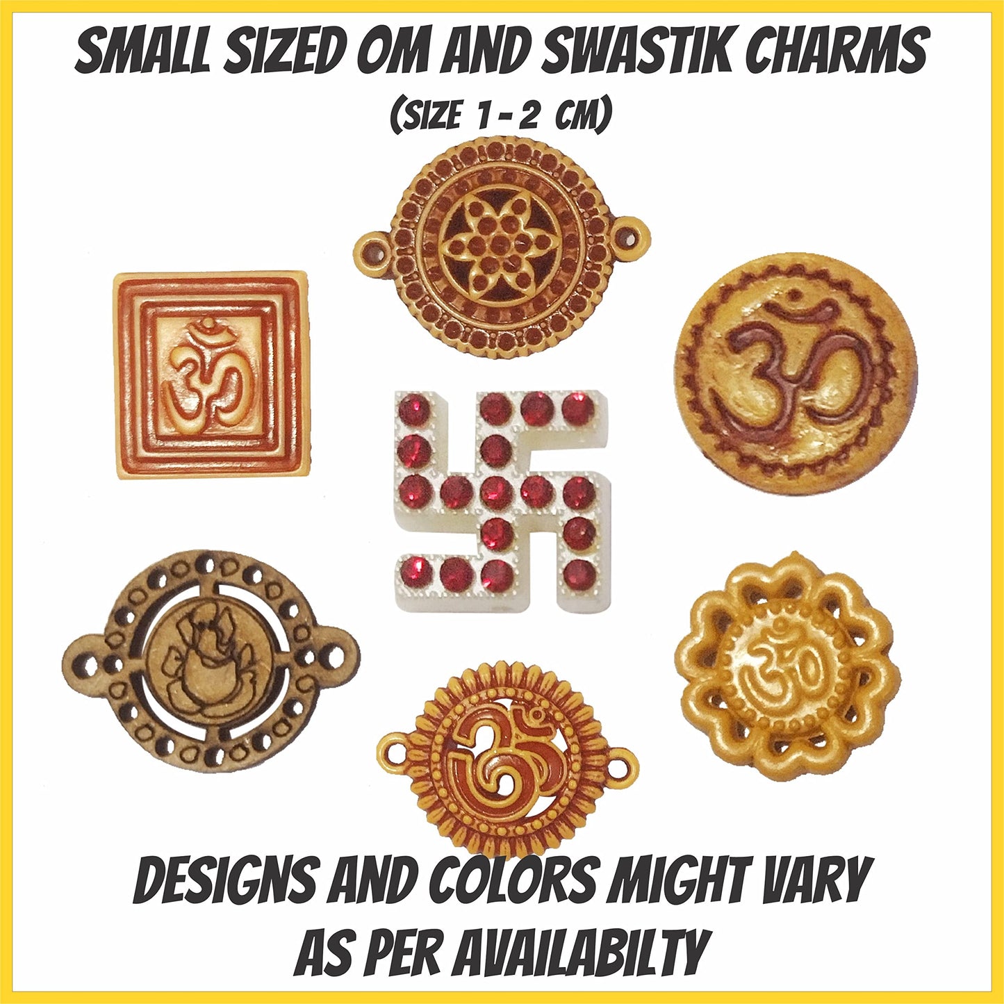 The neat decorative finish finish of kids rakhi making kit metal and thread beads works nicely in DIY jewellery projects, beading craft and decorative craft finishing.