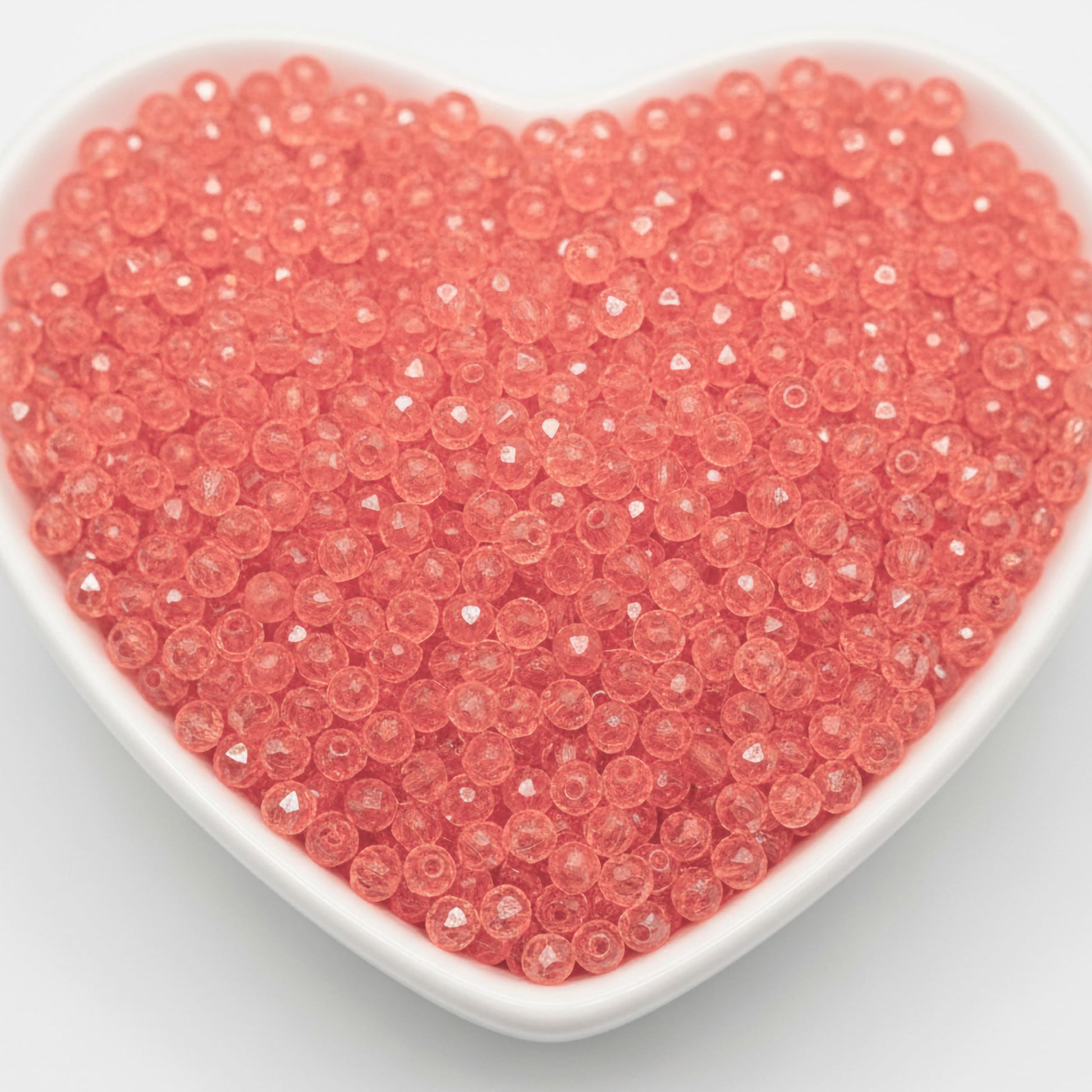 Crystal Rondelle Beads for Jewellery Making, 4mm Tyre Shape PINK product image