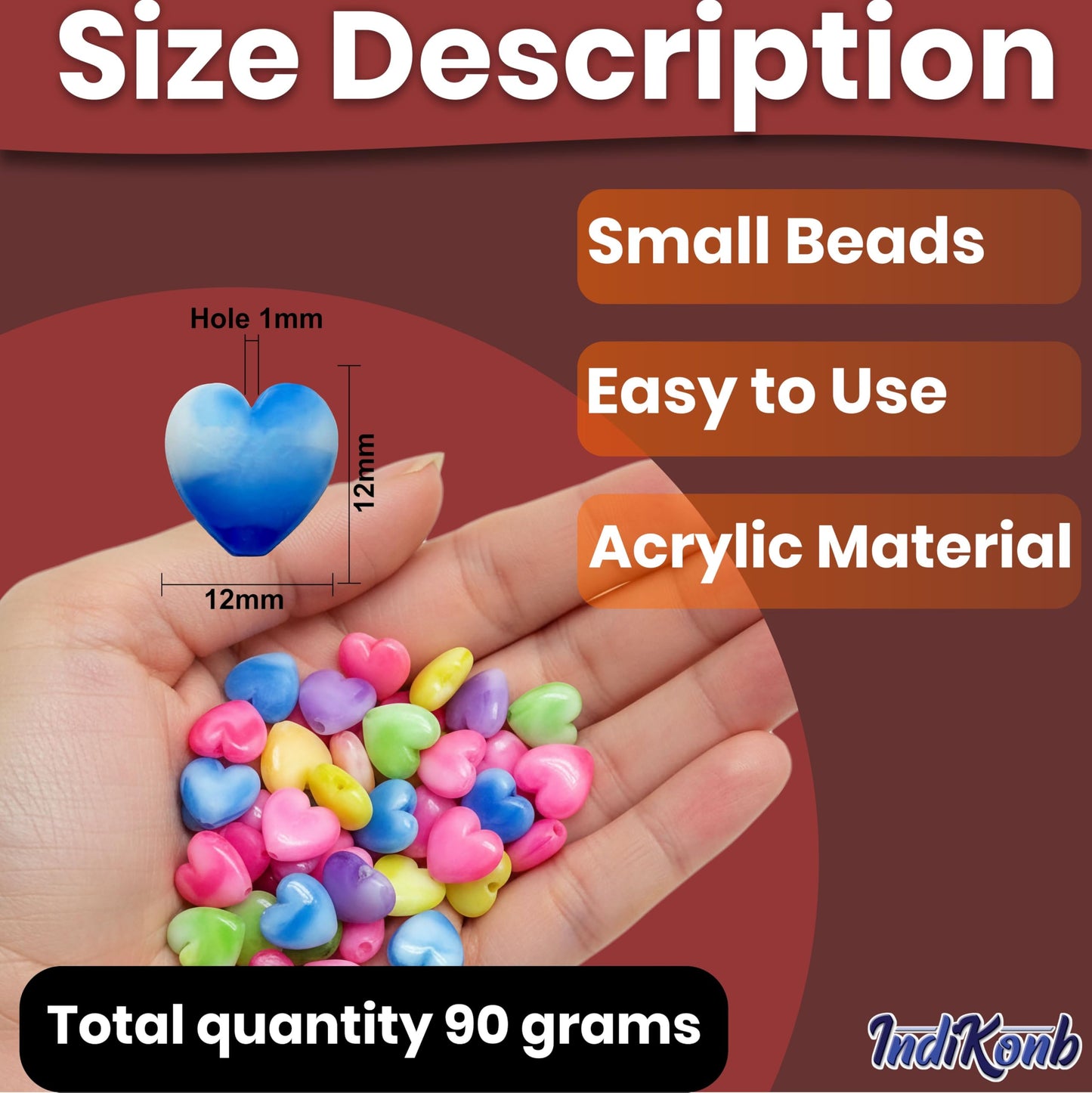 Multicolor Acrylic Marble Beads Set for Jewelry Making Multicolour image 2