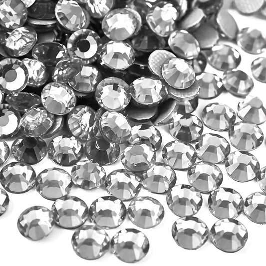 Silver 6mm and multicolour 4mm, 5mm, 6mm rhinestones and flatback stones bring visual interest to embellishment work, Lippan art and fabric decoration with sparkling look.
