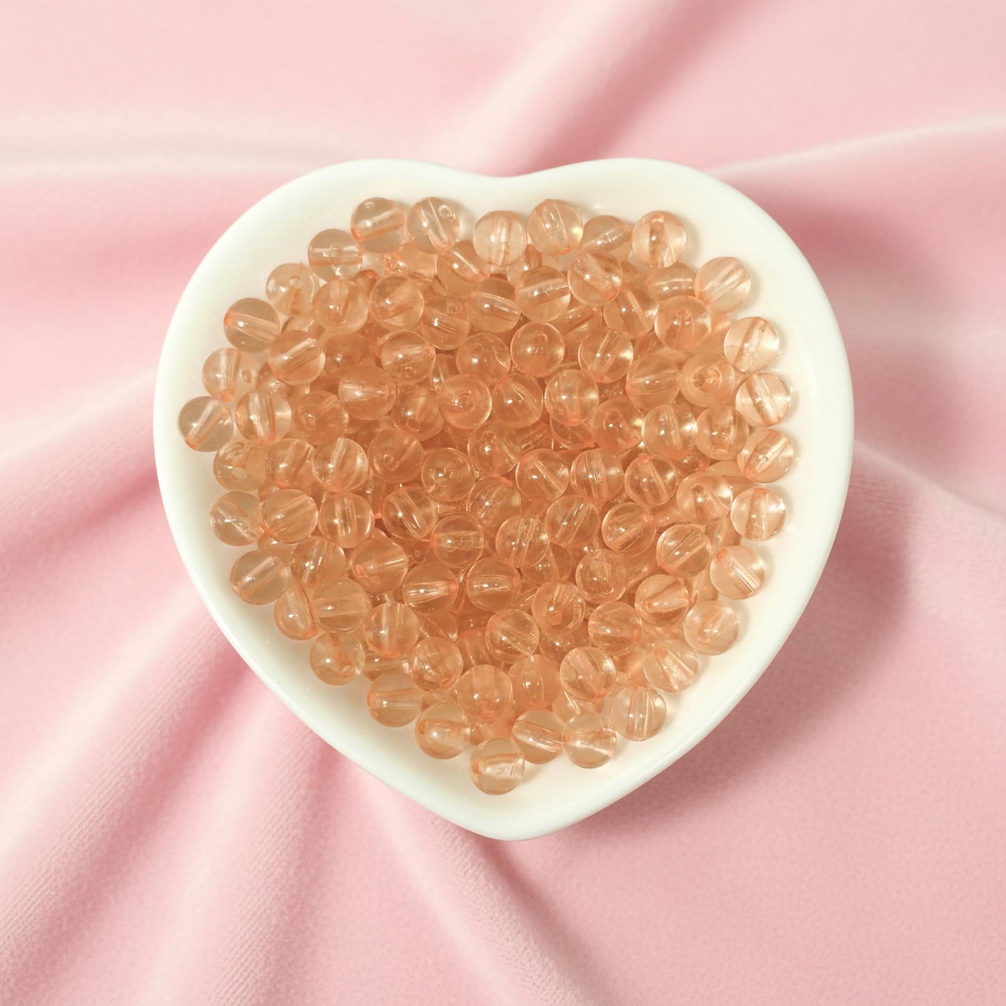 Transparent Rainbow Acrylic Beads for Jewellery Making Peach image 3