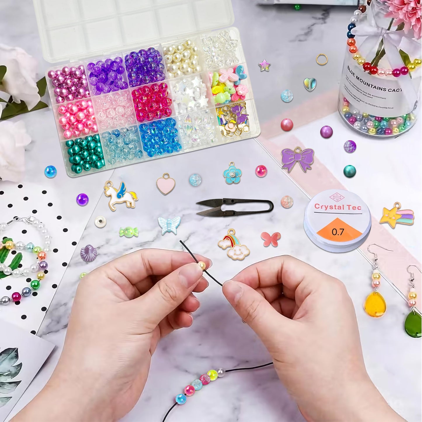 DIY Bracelet Making Kit for Girls, Jewelry Making Set multicolour 02 image 6