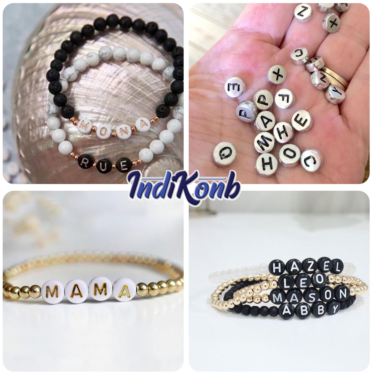 Add projects a neat clean decorative finish into handmade accessories and bracelet making with gold and silver 6mm and 3mm beads.