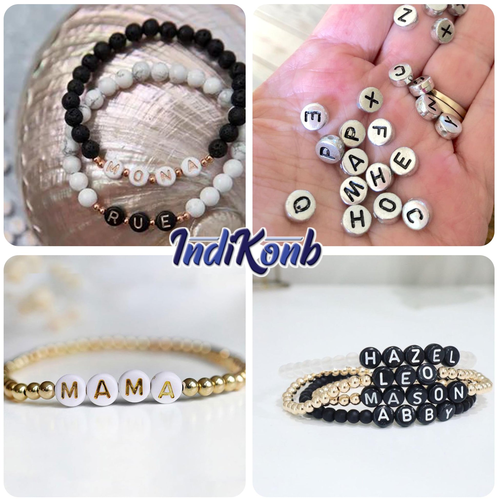 Add projects a neat clean decorative finish into handmade accessories and bracelet making with gold and silver 6mm and 3mm beads.