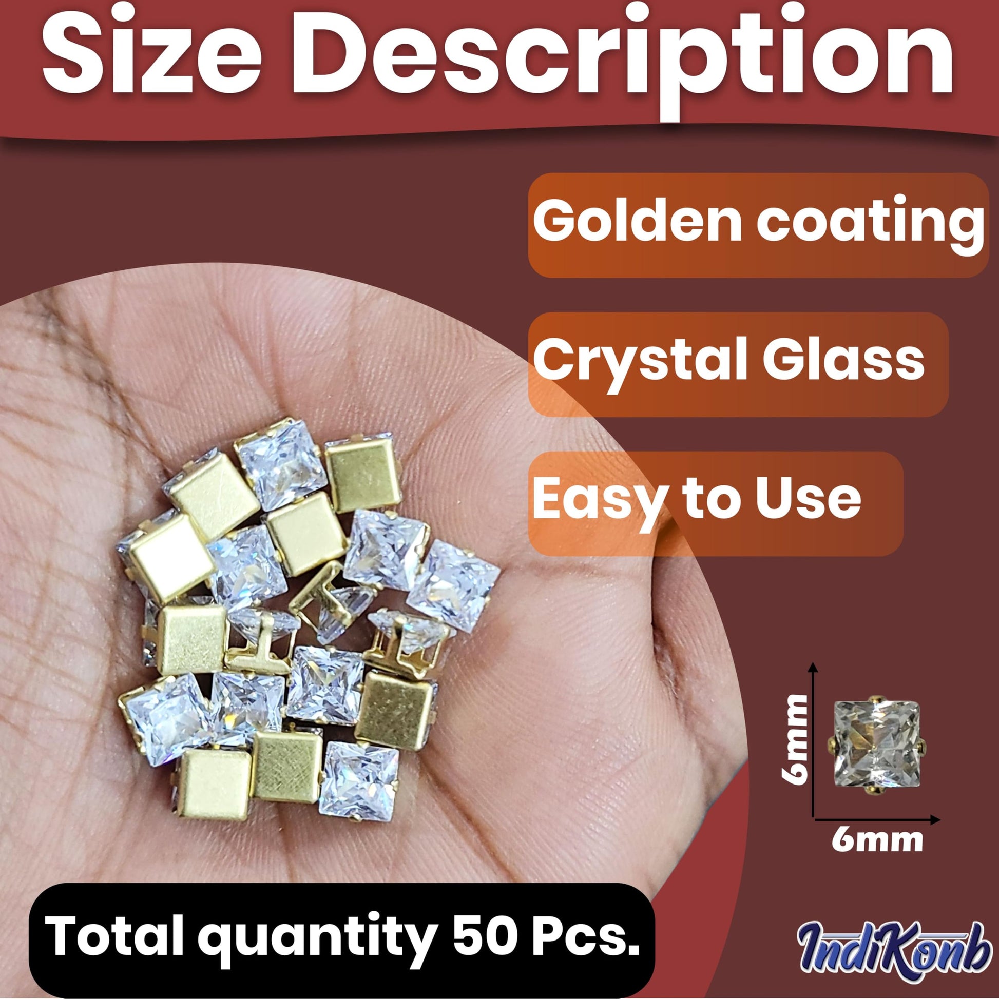 Square 6x6 and multicolour rhinestone and stone rhinestones and flatback stones help shape a polished result for Lippan art and fabric decoration.