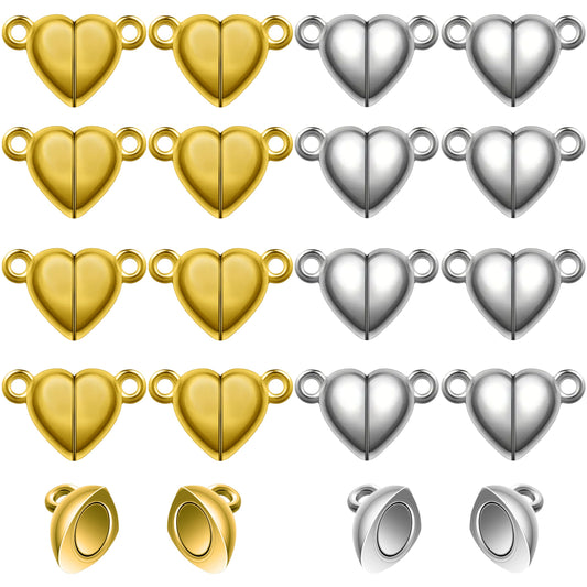 Gold and silver 16 pcs beads are a clean finishing element for bracelet making, necklace making and DIY jewellery projects.