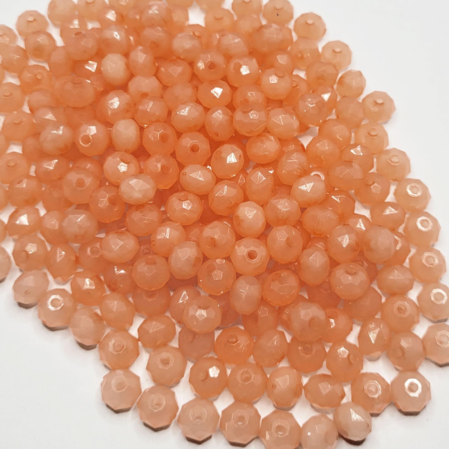 Peach 8mm beads work naturally in bracelet making, necklace making and DIY jewellery projects and help keep the design neat.