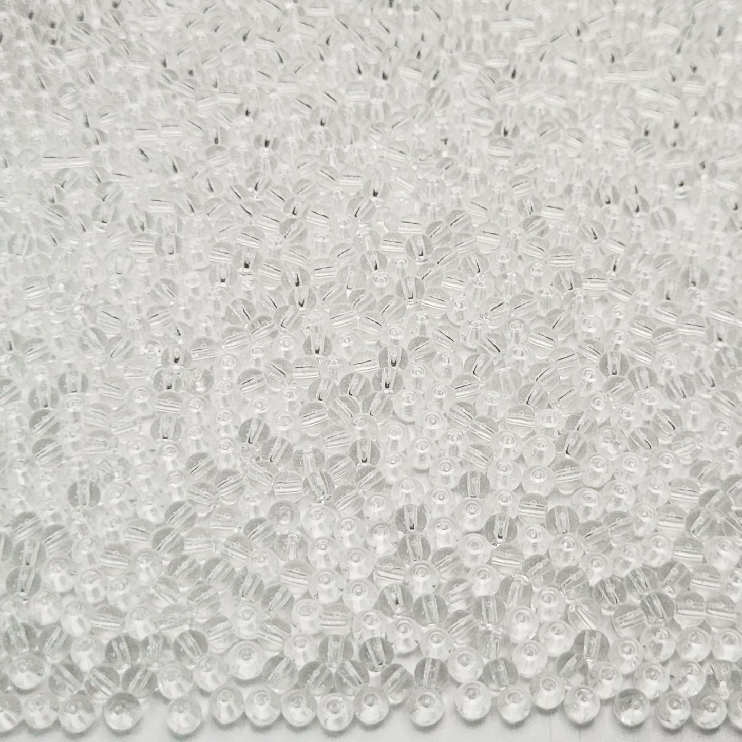 White and transparent 3mm,4mm,6mm,8mm beads help add a coordinated jewellery detail to beading craft.