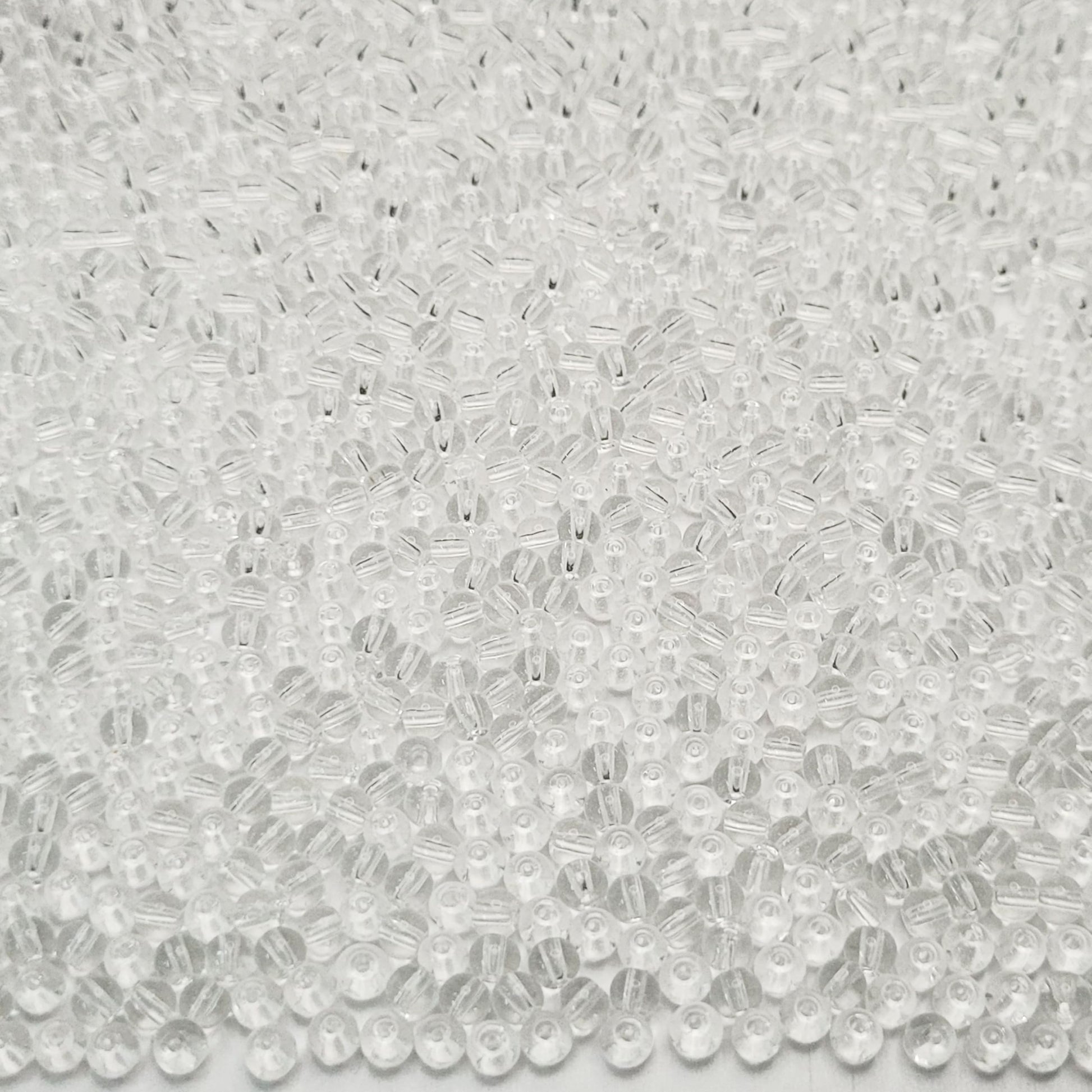 White and transparent 3mm,4mm,6mm,8mm beads help add a coordinated jewellery detail to beading craft.