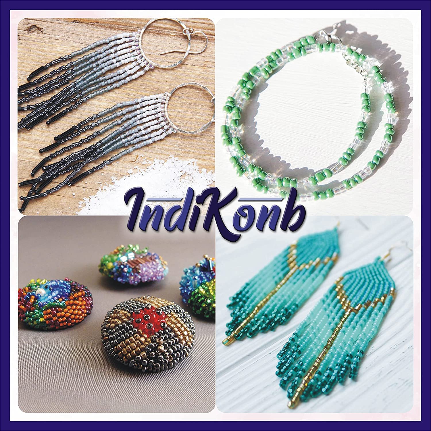 DIY jewellery projects, beading craft and decorative craft finishing benefits from silver and rainbow 3mm and 15 gm beads and neat decorative finish.