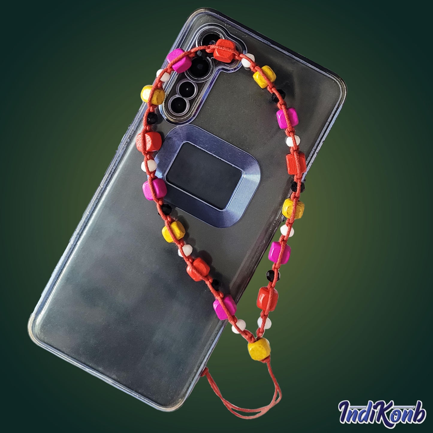 Beaded Phone Charm - Aesthetic Multicoloured Mobile Accessory