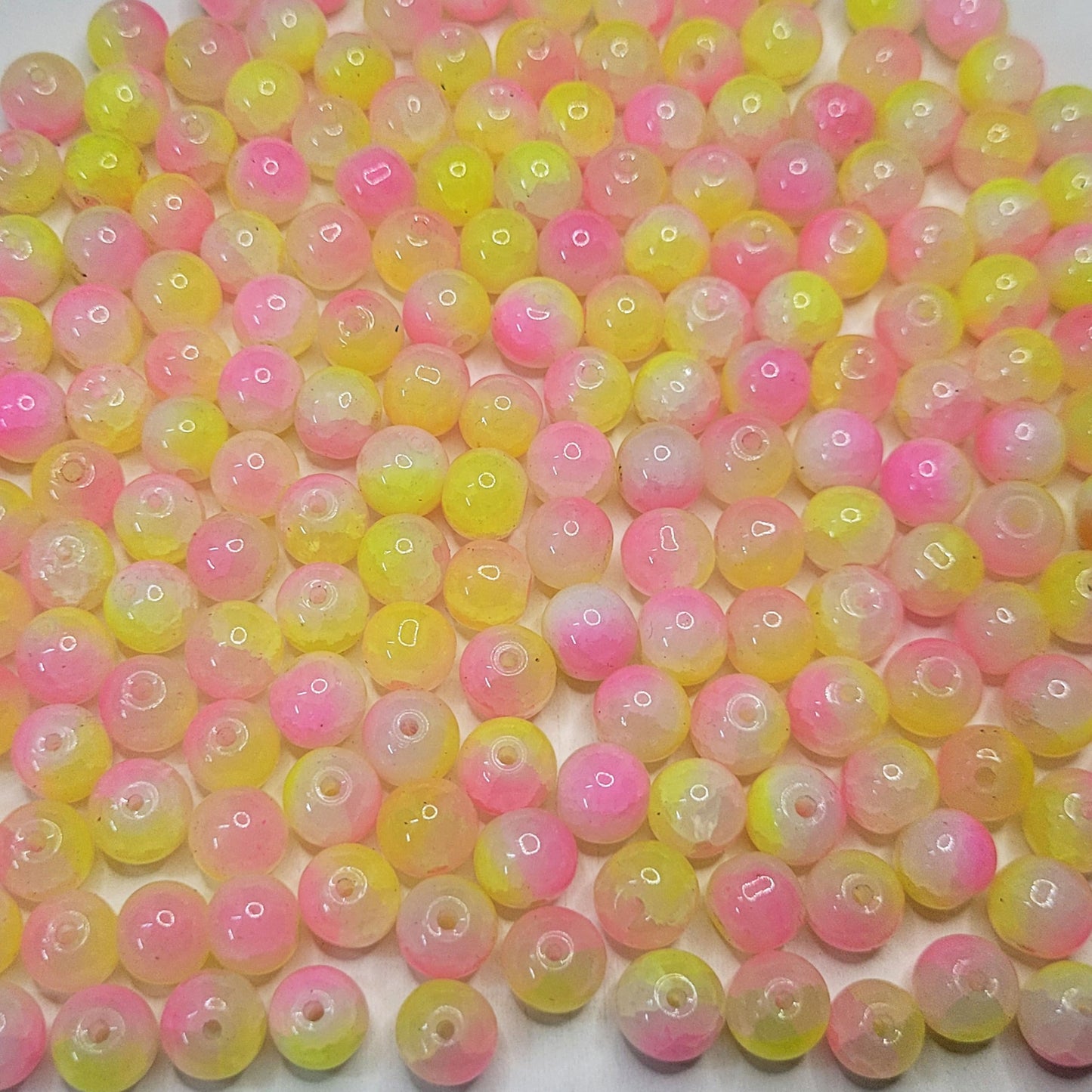 Yellow Pink Jewelry Making Kit with Hooks Rings Pins and Wire Glass. Main product image showing the full wire set for jewelry making and flower craft.