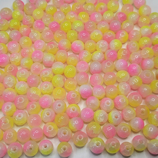 Yellow Pink Jewelry Making Kit with Hooks Rings Pins and Wire Glass. Main product image showing the full wire set for jewelry making and flower craft.