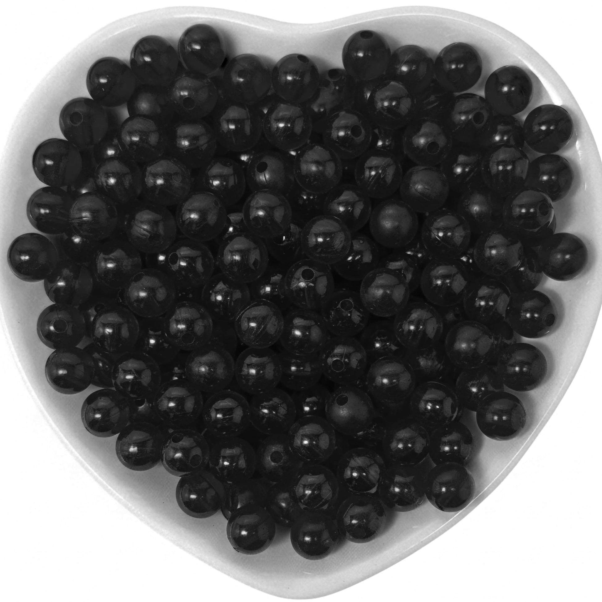 Transparent Rainbow Acrylic Beads for Jewellery Making Black product image