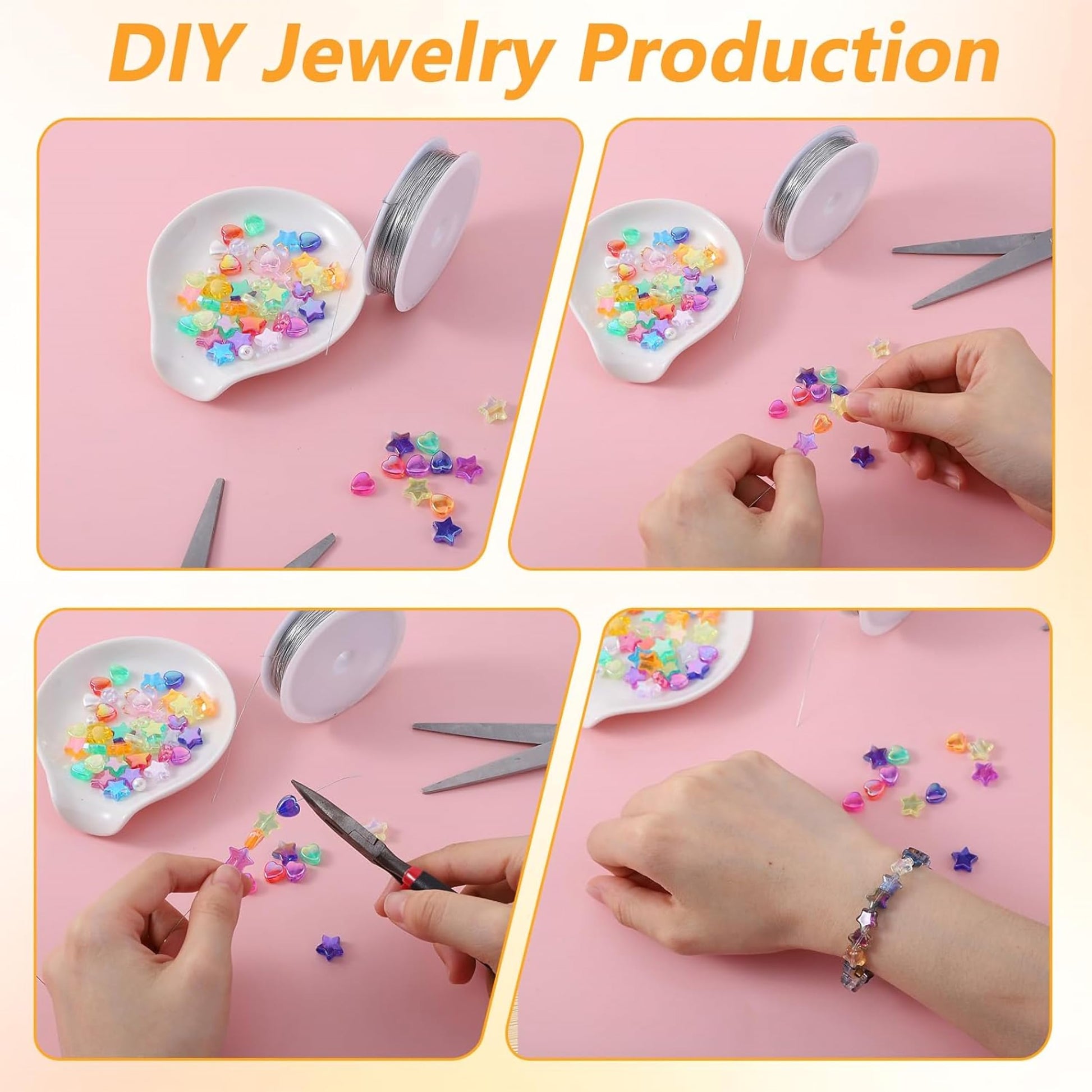 Use these silver beading wire rolls to make DIY jewelry projects feel more finished.